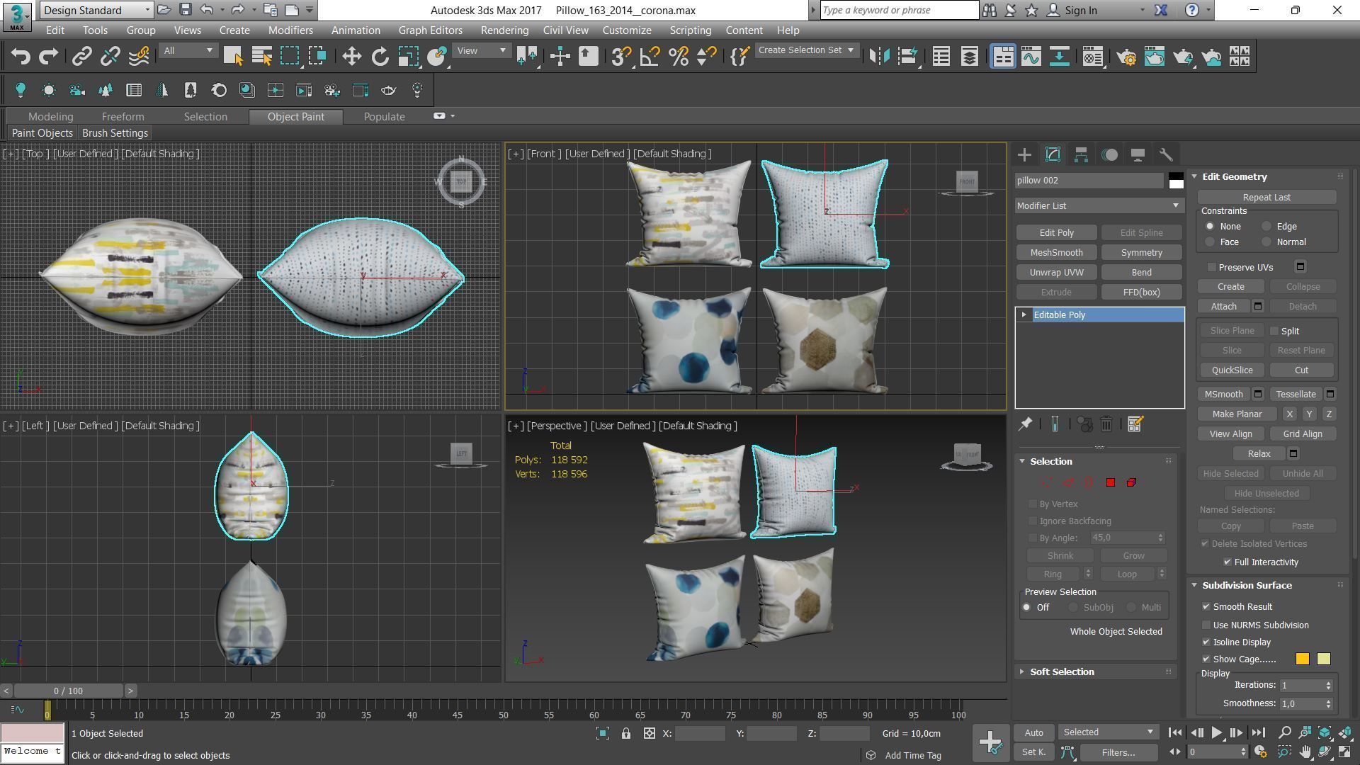 Decorative pillows Houzz set 163 3D model_14