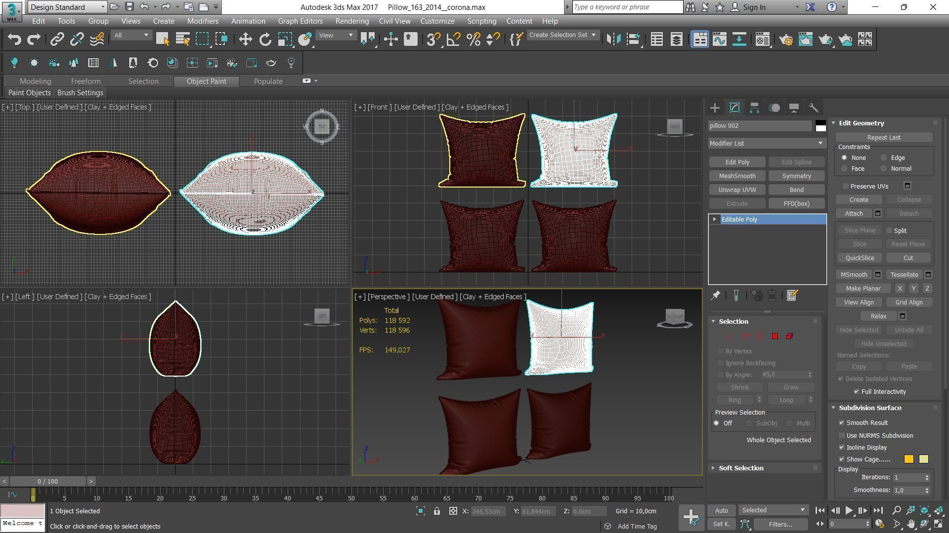 Decorative pillows Houzz set 163 3D model_17