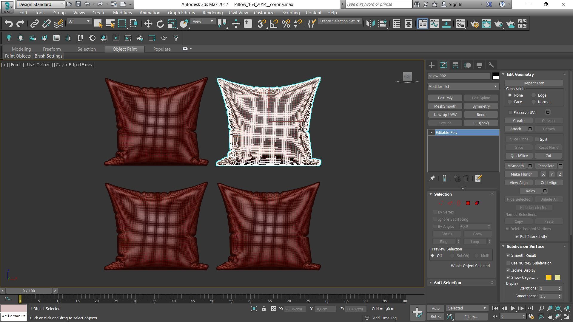 Decorative pillows Houzz set 163 3D model_1