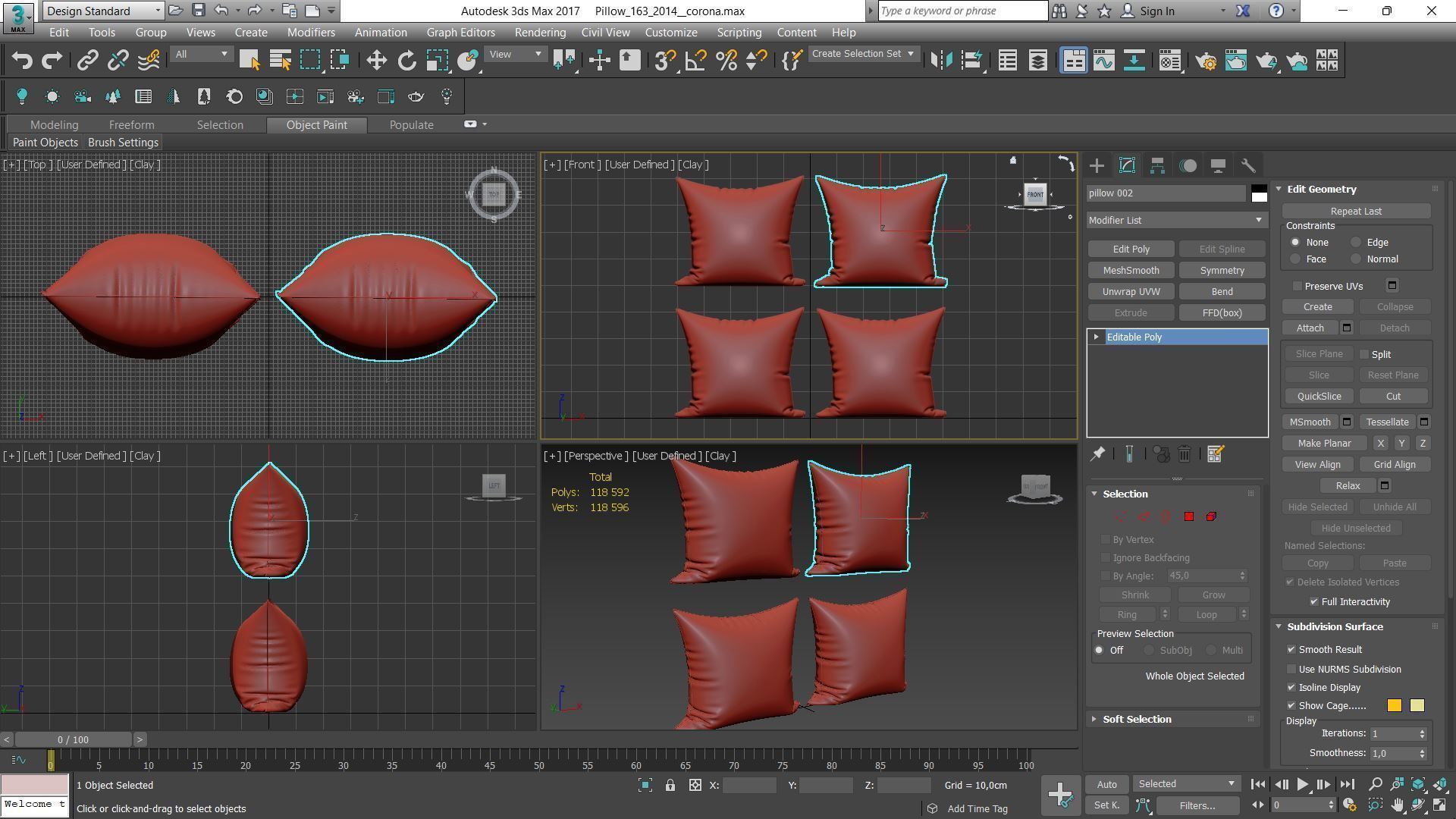Decorative pillows Houzz set 163 3D model_16