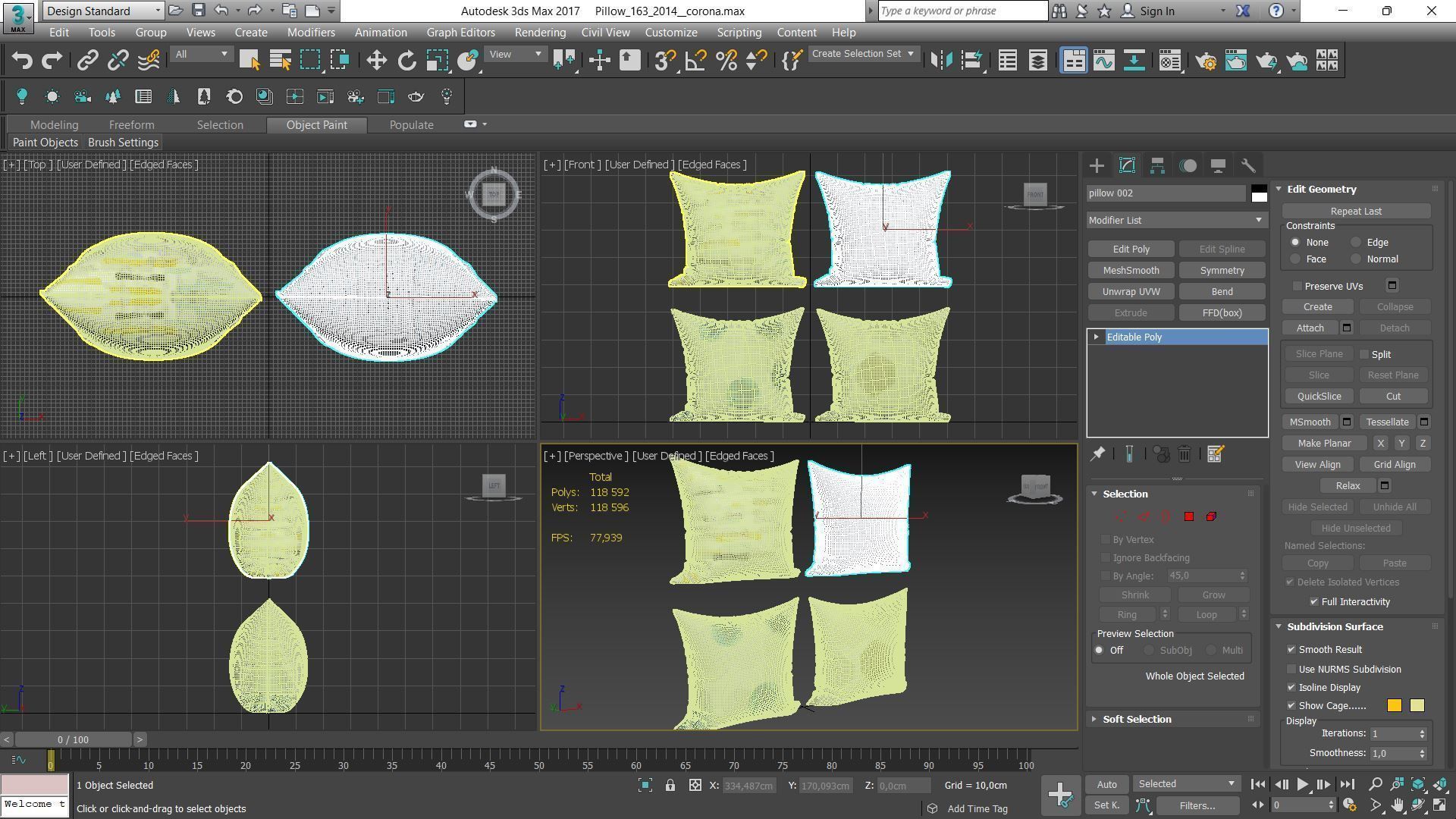 Decorative pillows Houzz set 163 3D model_15