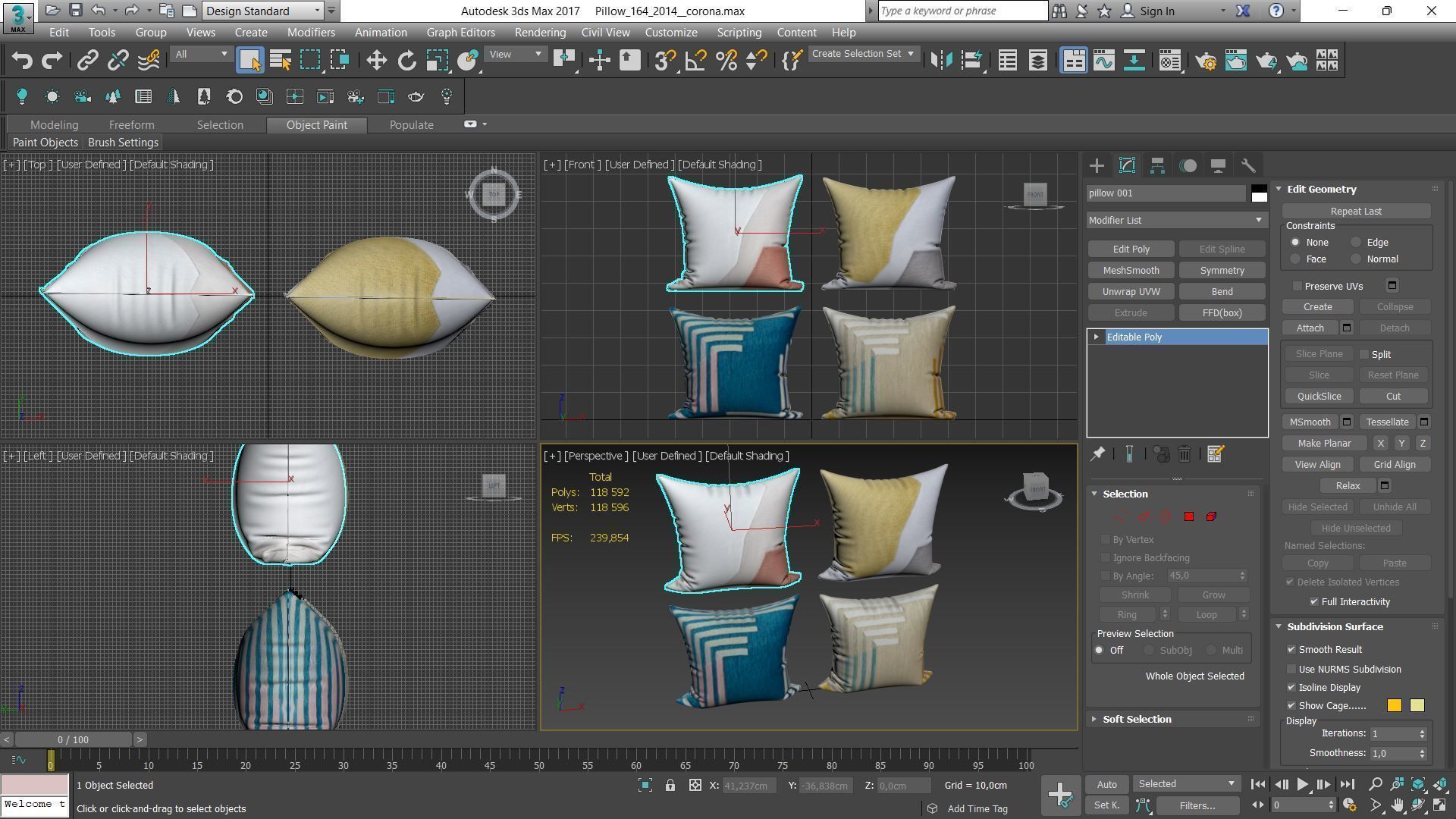 Decorative pillows Houzz set 164 3D model_14