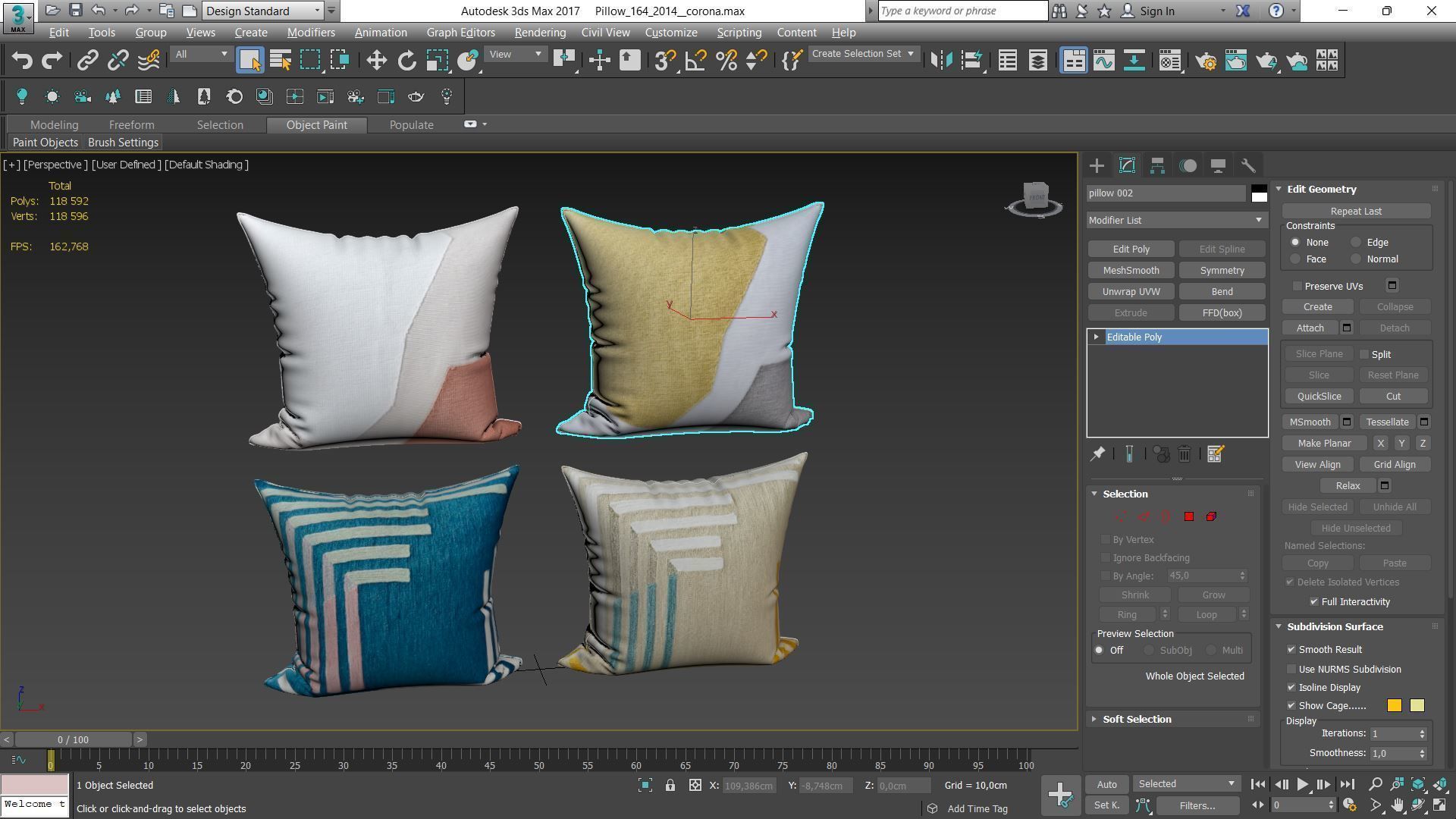 Decorative pillows Houzz set 164 3D model_18