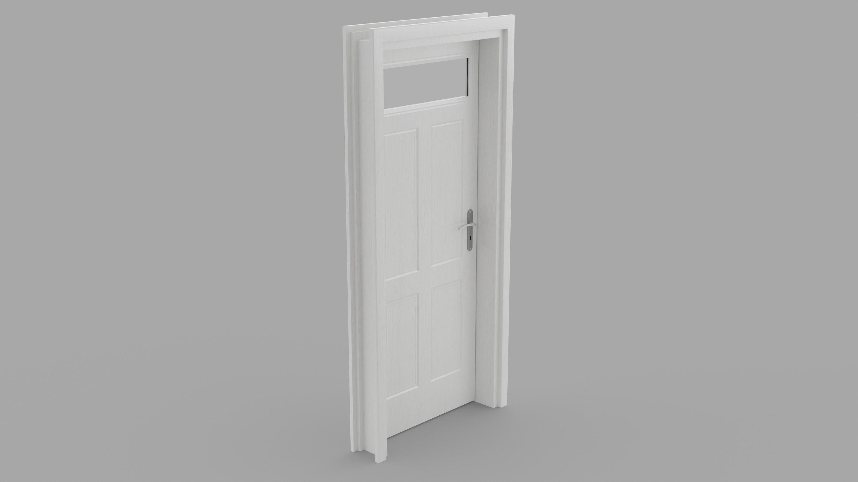 Door Set Stucco Interior and Exterior 3D model_4