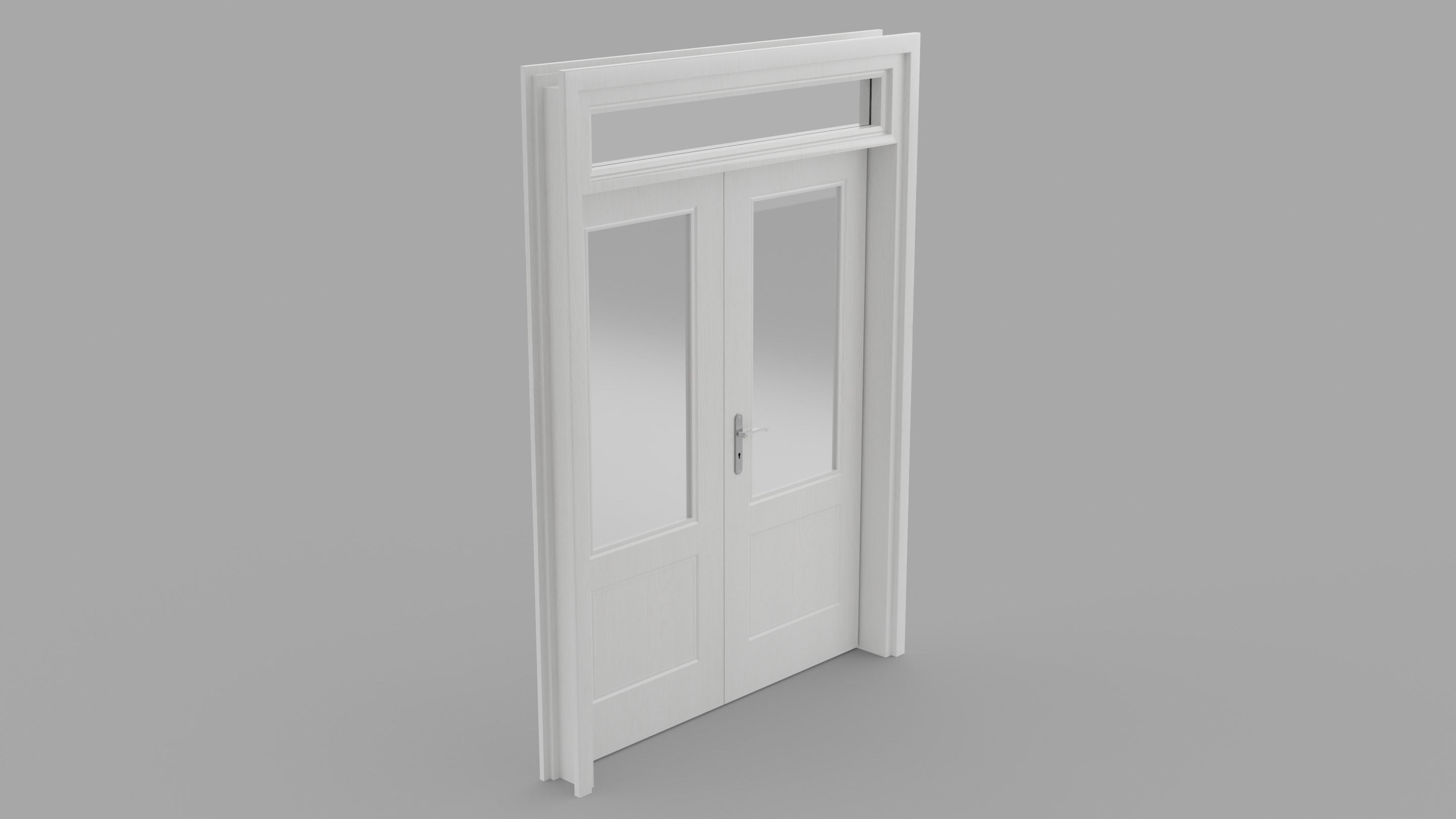 Door Set Stucco Interior and Exterior 3D model_8