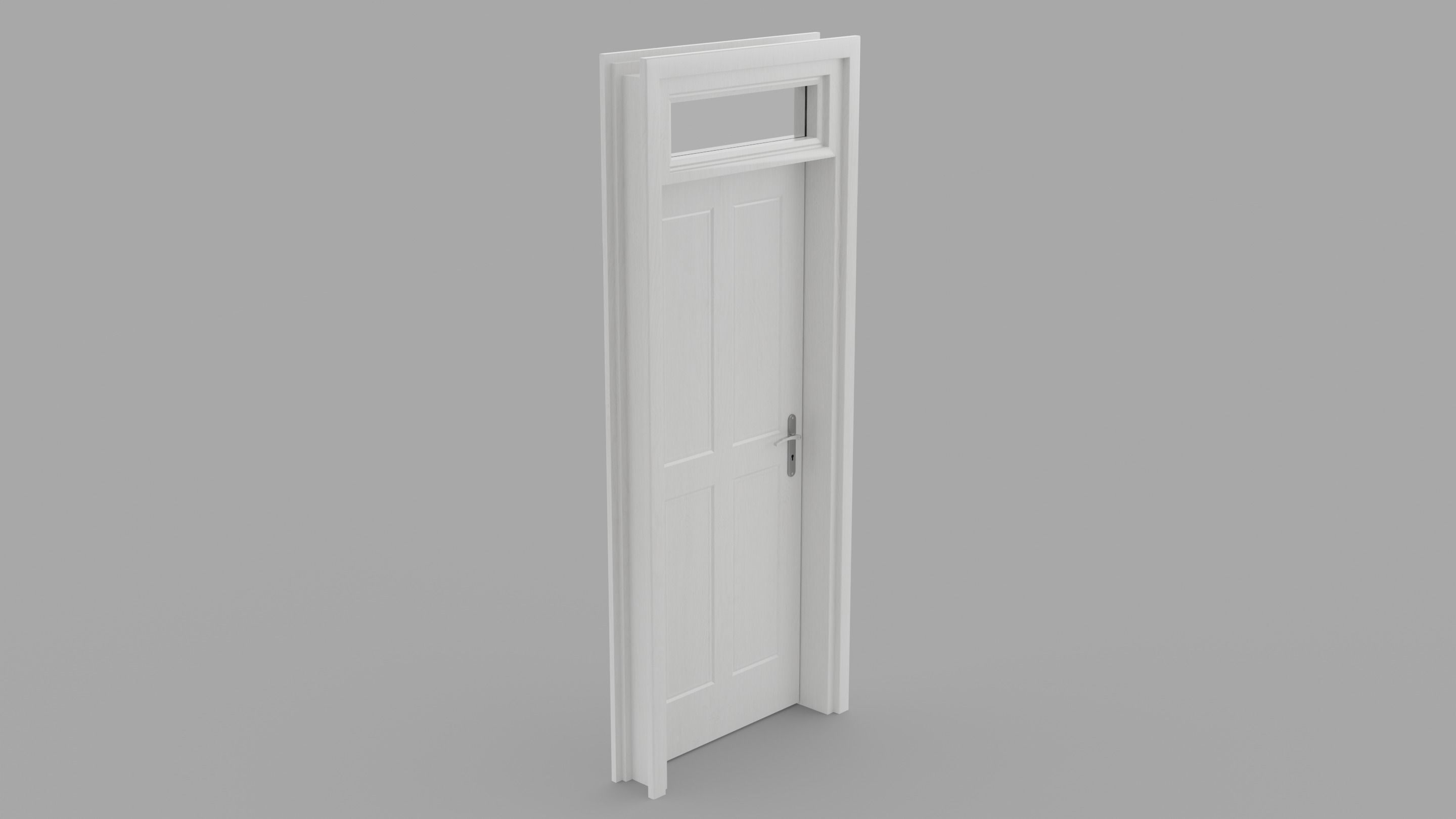 Door Set Stucco Interior and Exterior 3D model_5