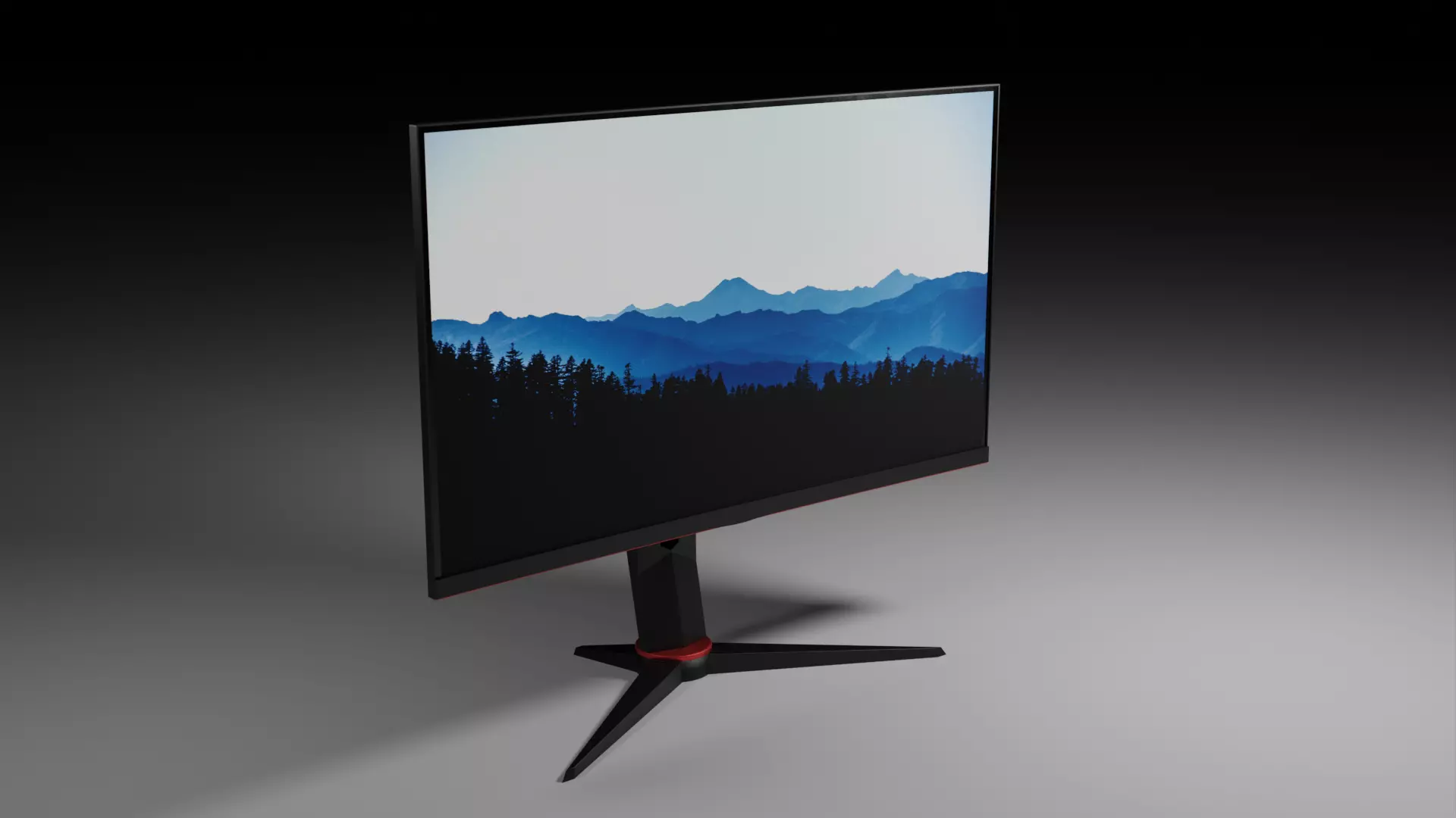 AOC Q27G2G4 Monitor Low-poly 3D model_0