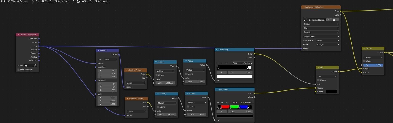 AOC Q27G2G4 Monitor Low-poly 3D model_10
