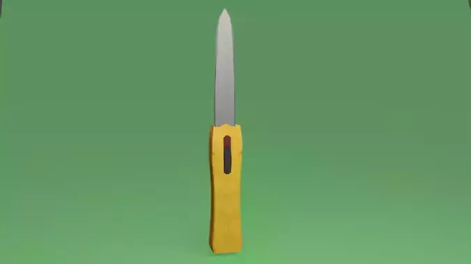 frontal knife Low-poly 3D model