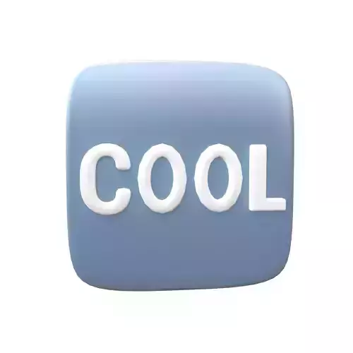 Cool Button Emoji v1 001 Low-poly 3D model