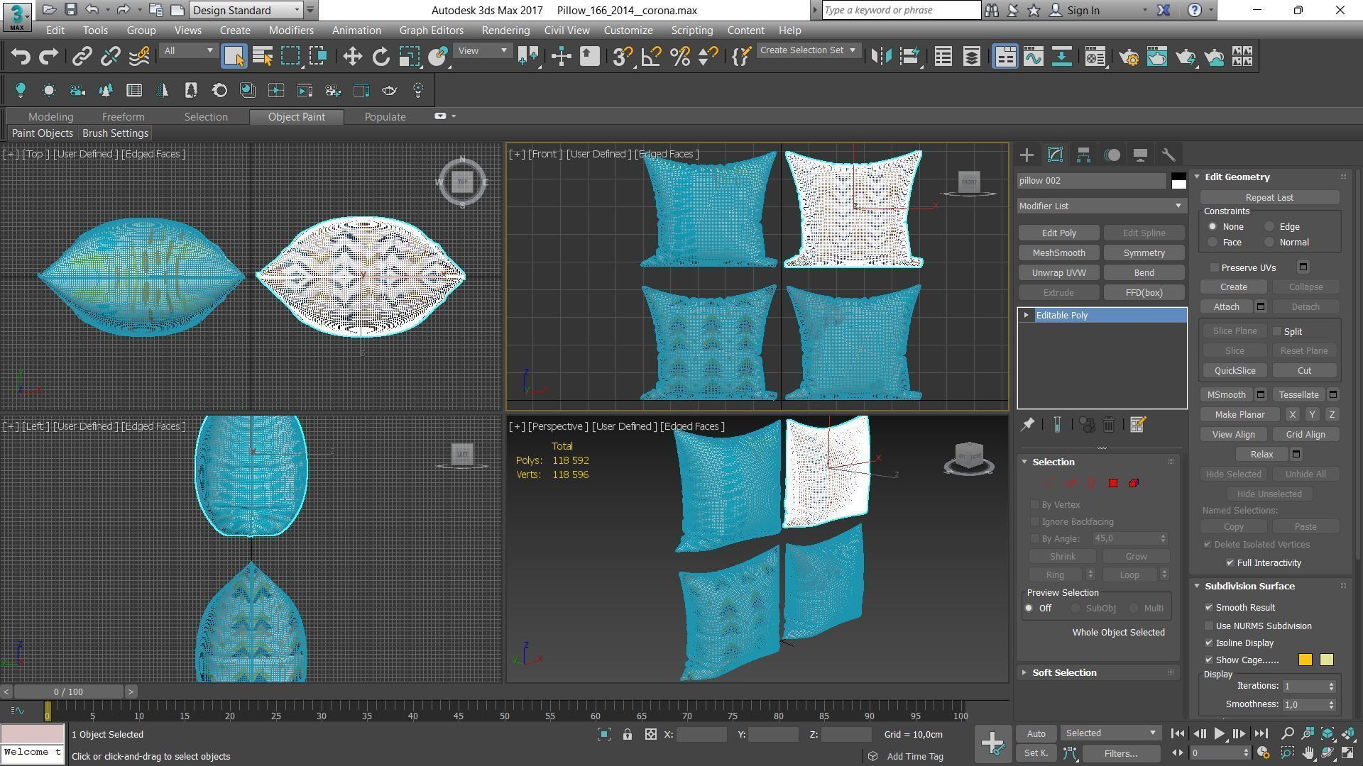 Decorative pillows Houzz set 166 3D model_11