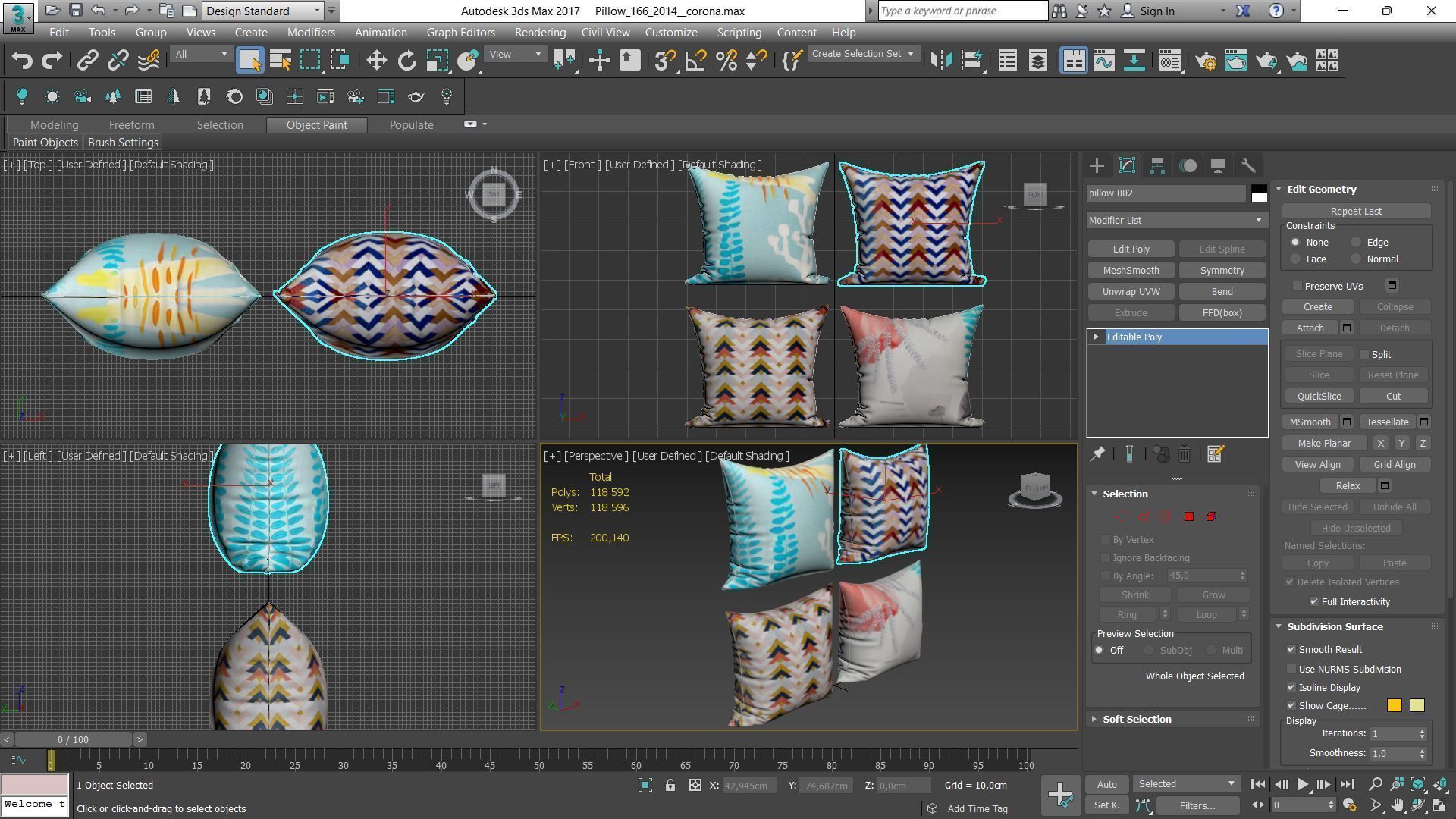 Decorative pillows Houzz set 166 3D model_3