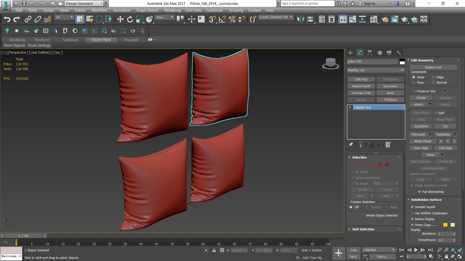 Decorative pillows Houzz set 166 3D model_2