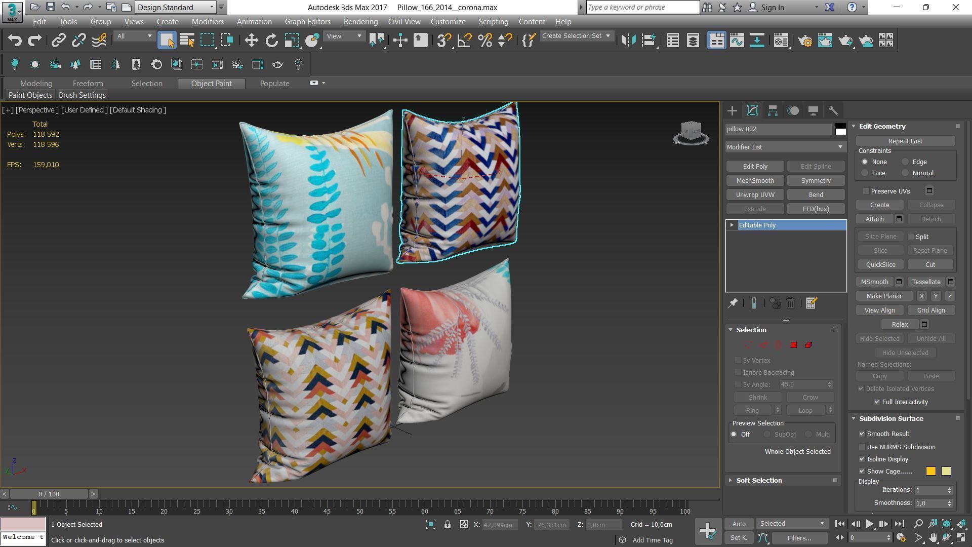 Decorative pillows Houzz set 166 3D model_6