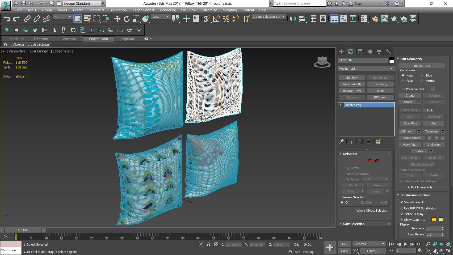 Decorative pillows Houzz set 166 3D model_1