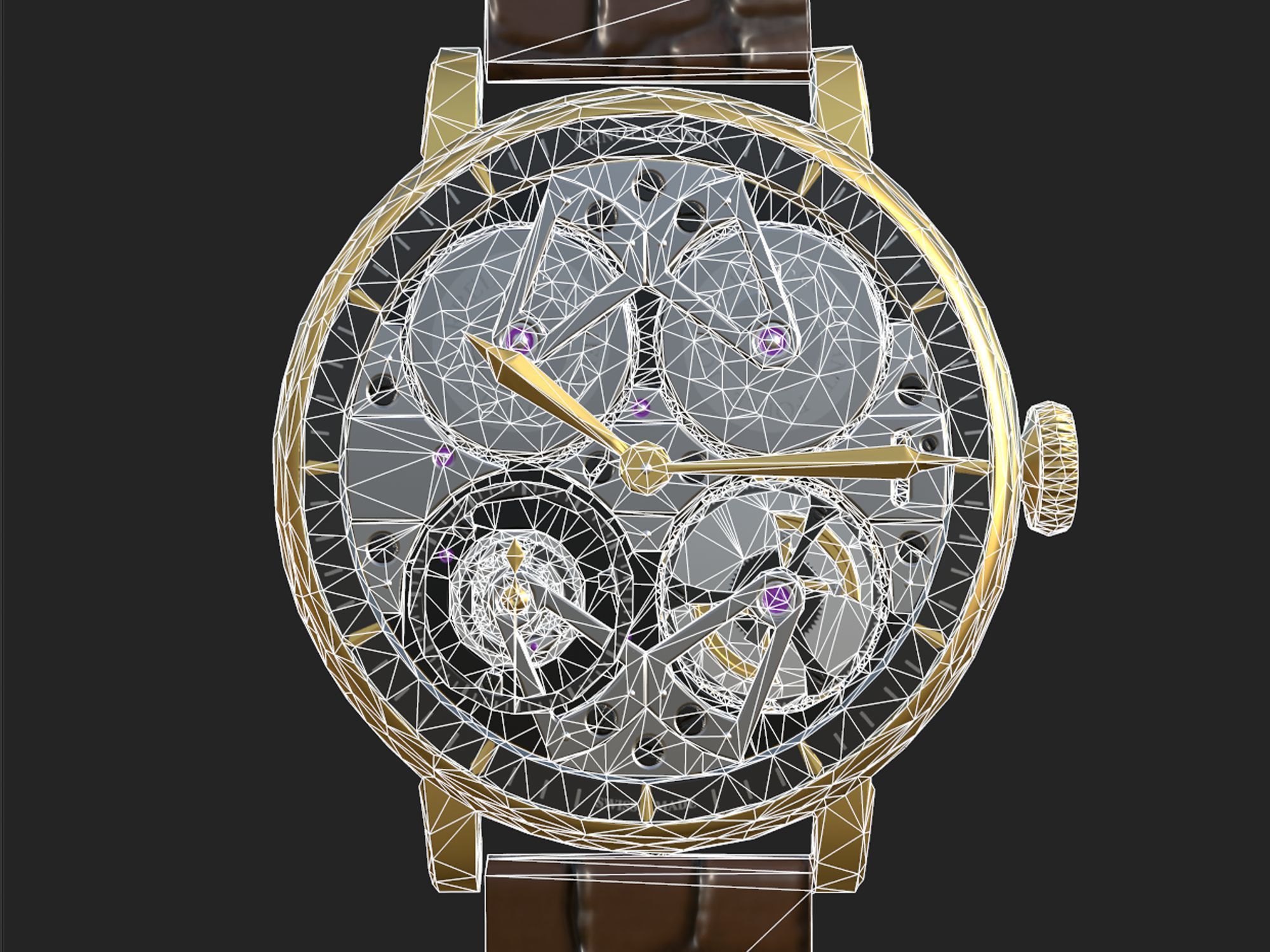 Watch 10 Low-poly Low-poly 3D model_12