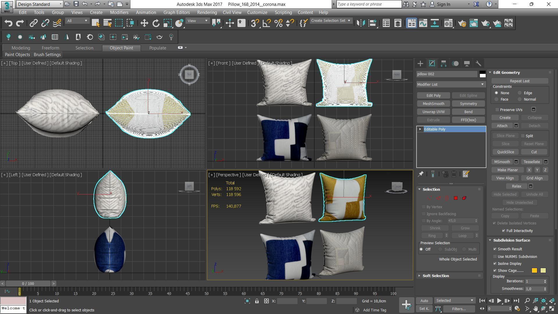 Decorative pillows Houzz set 168 3D model_13