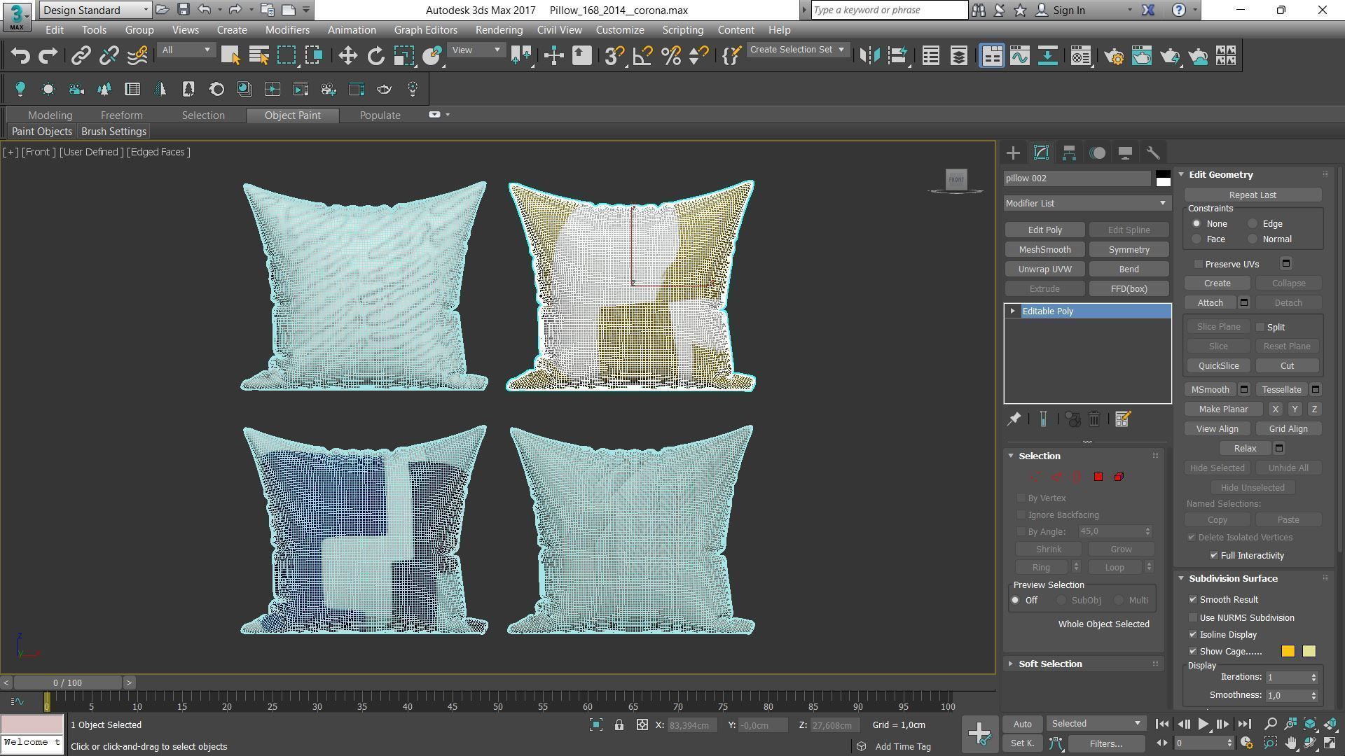 Decorative pillows Houzz set 168 3D model_18