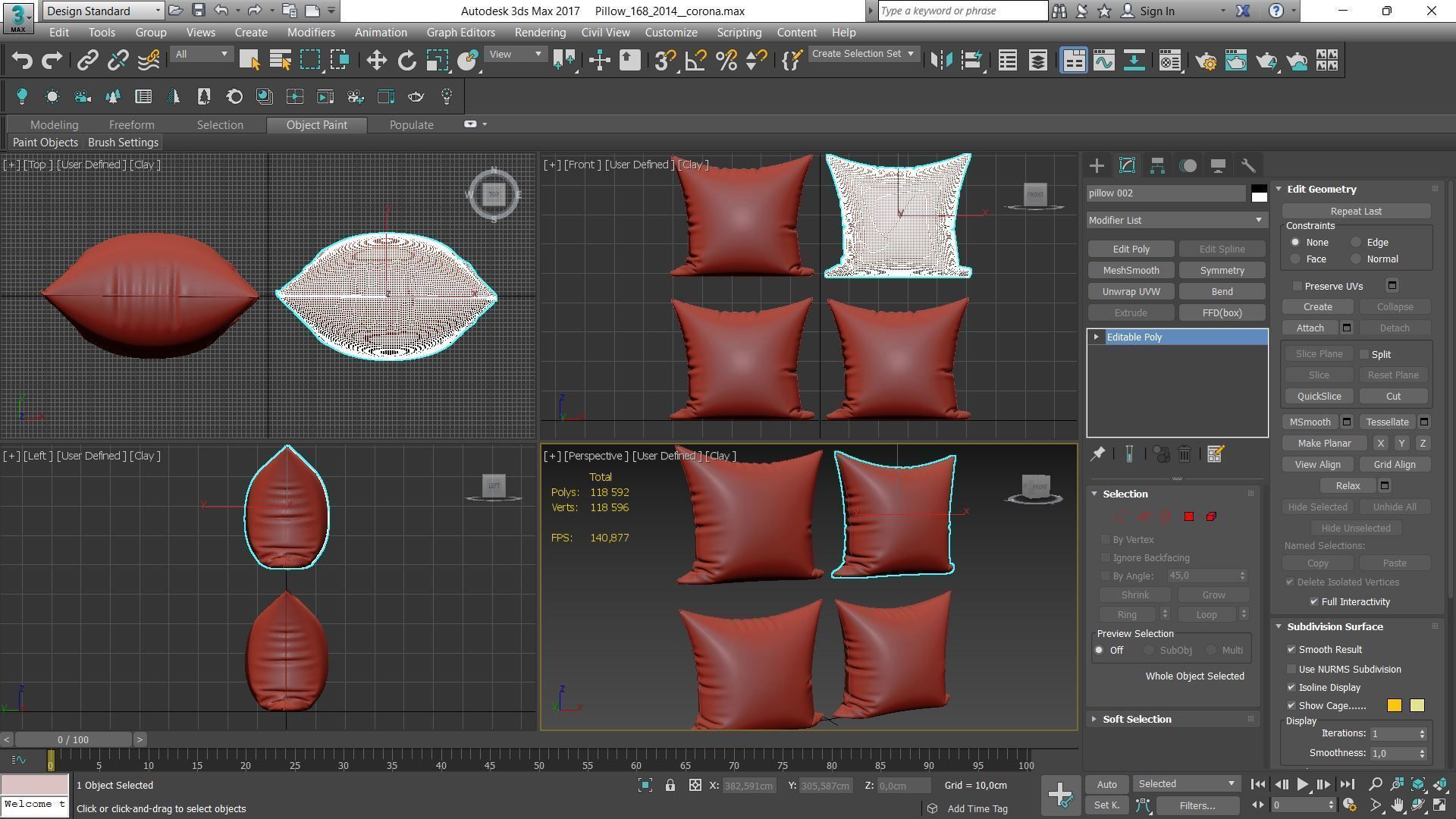 Decorative pillows Houzz set 168 3D model_15