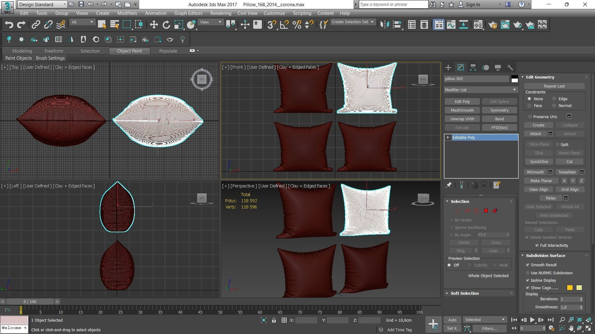 Decorative pillows Houzz set 168 3D model_16