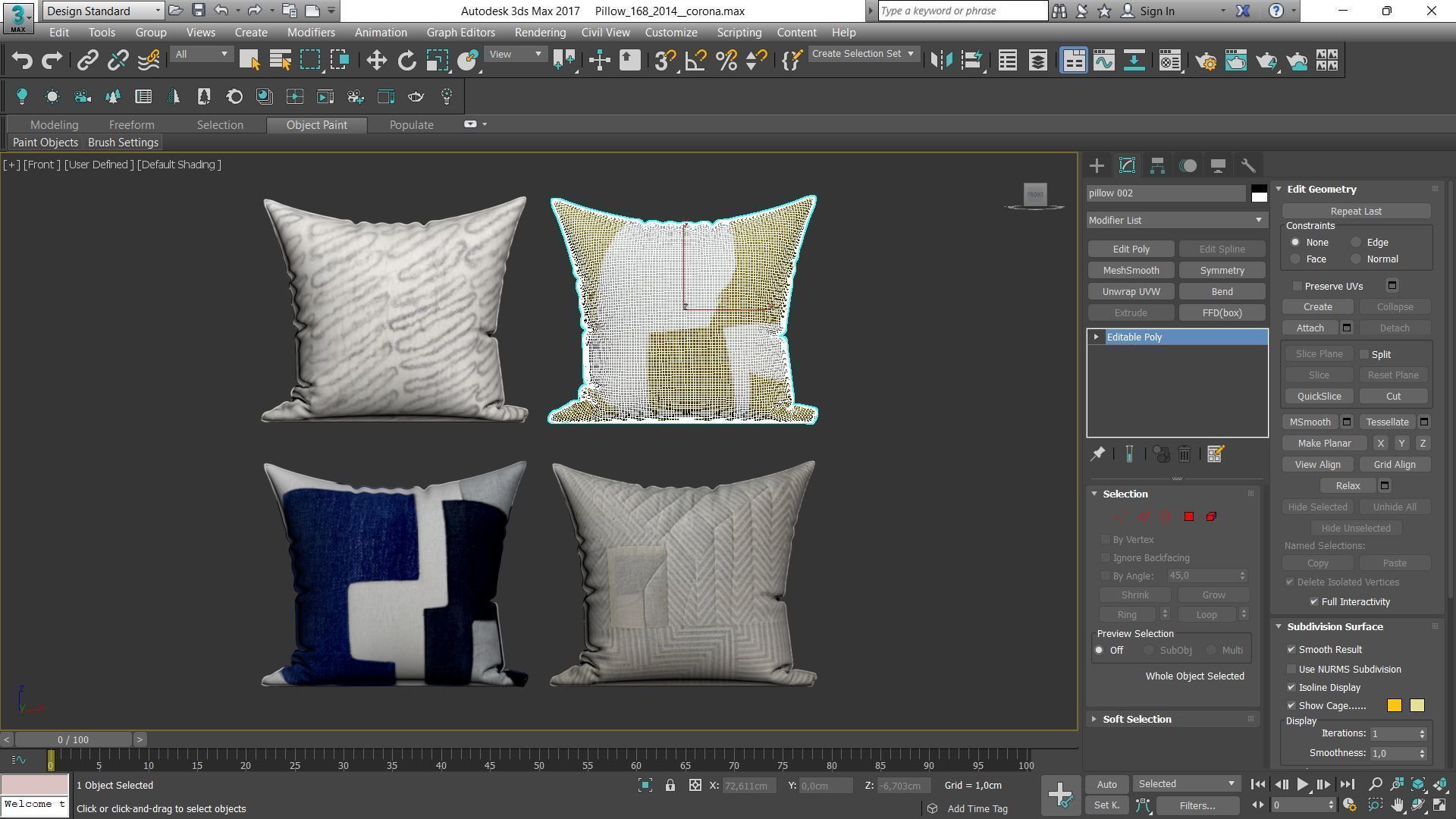 Decorative pillows Houzz set 168 3D model_17