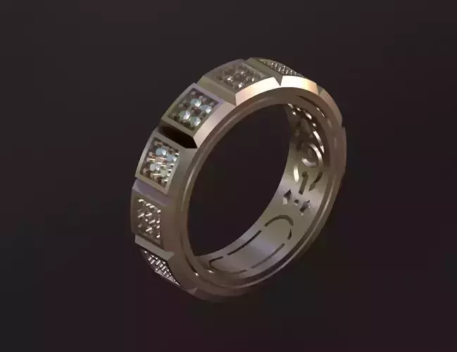 All around eternity ring for white or black diamonds