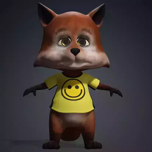 Humanoid Cat  Low-poly 3D model