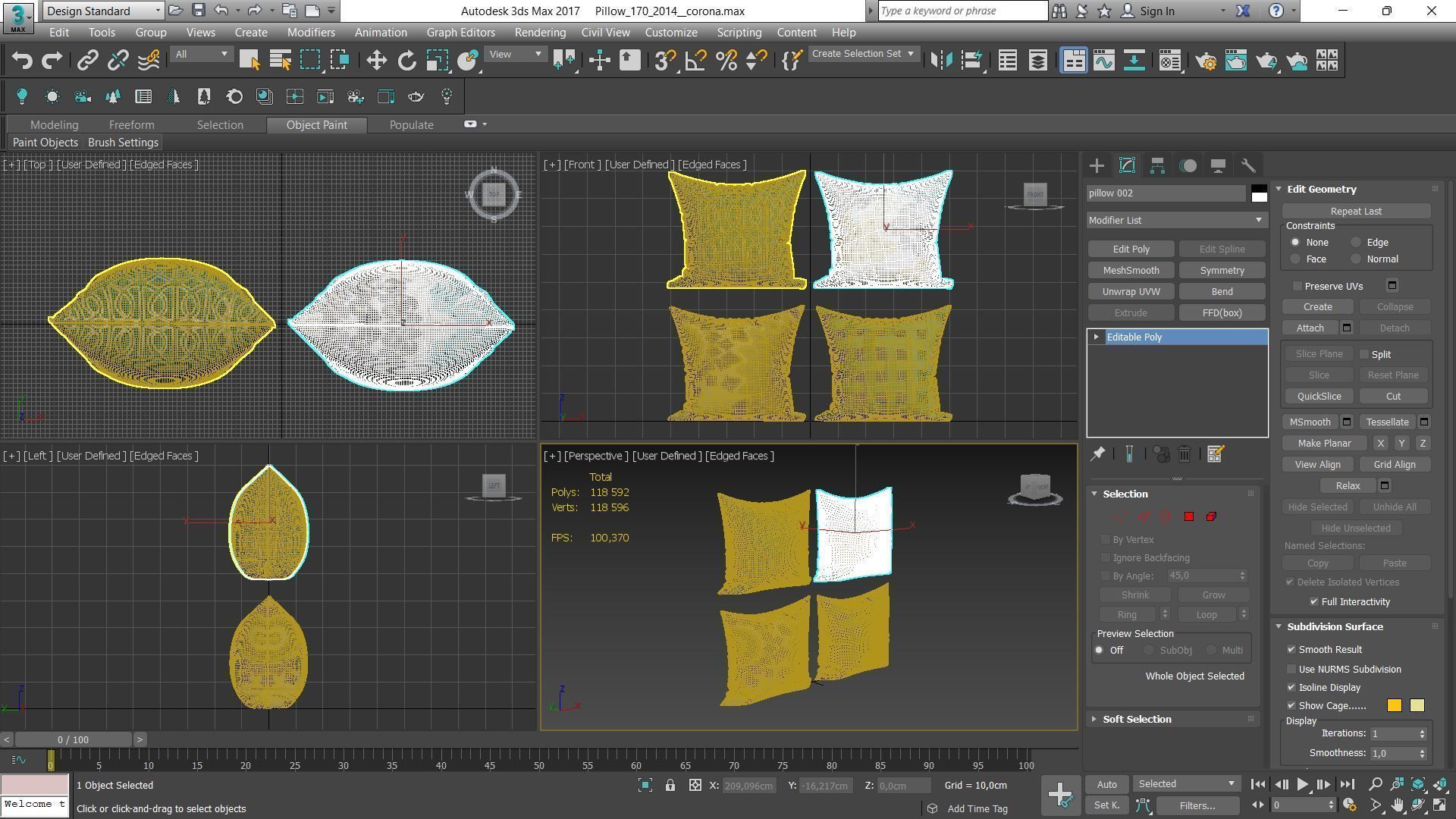 Decorative pillows Houzz set 170 3D model_15