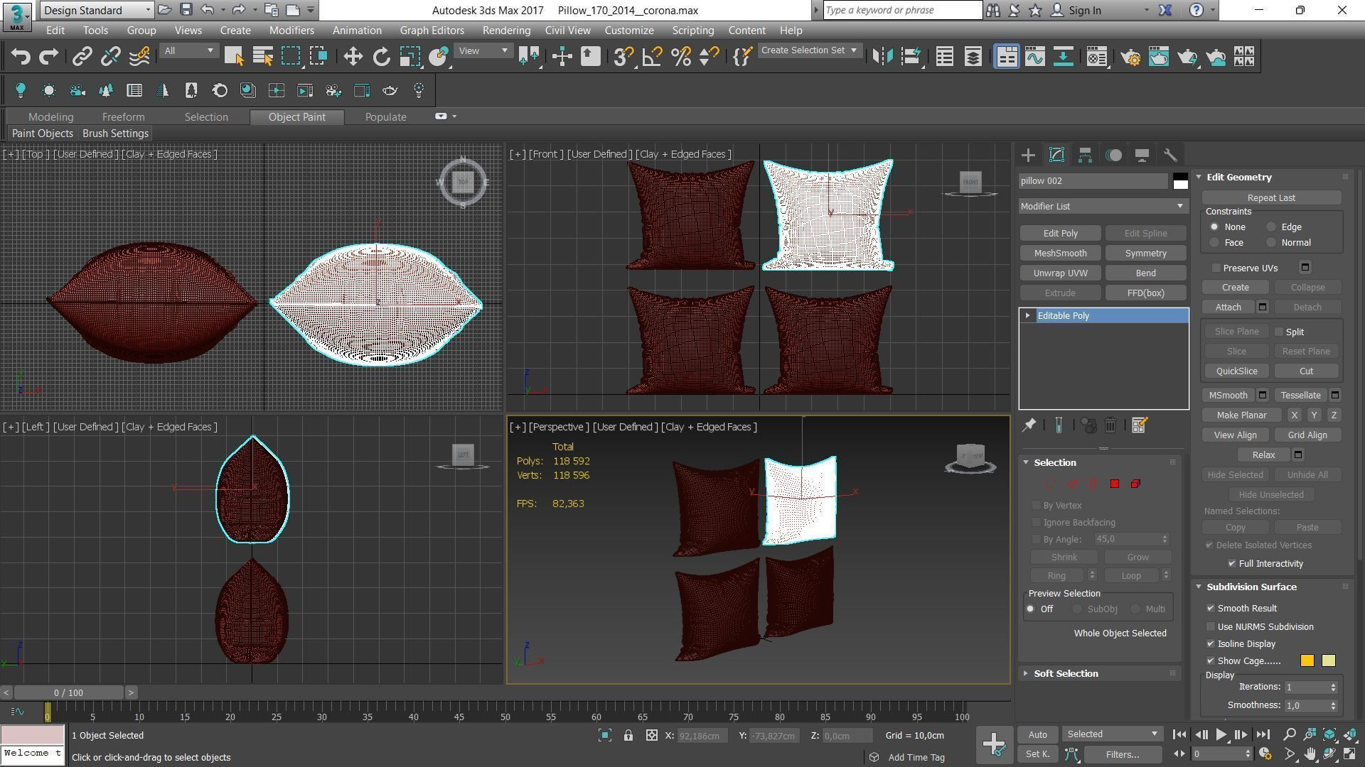 Decorative pillows Houzz set 170 3D model_17