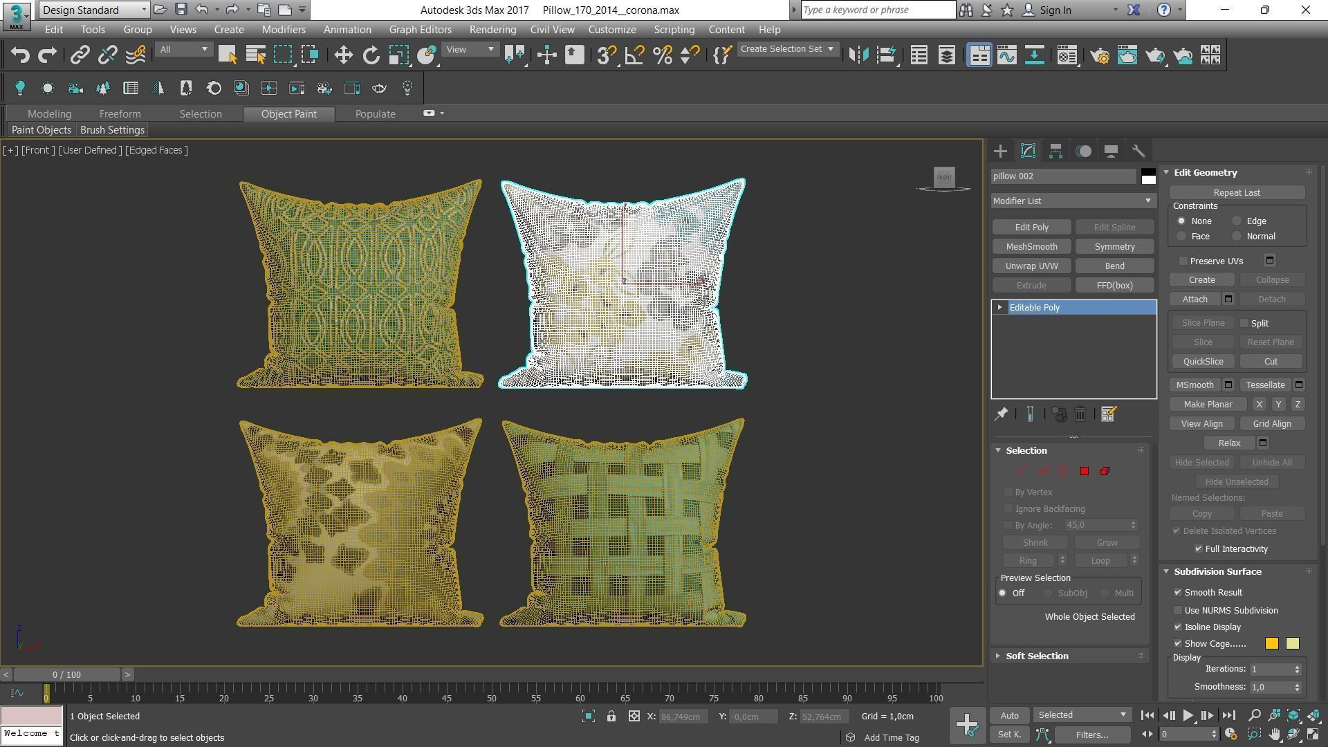 Decorative pillows Houzz set 170 3D model_19