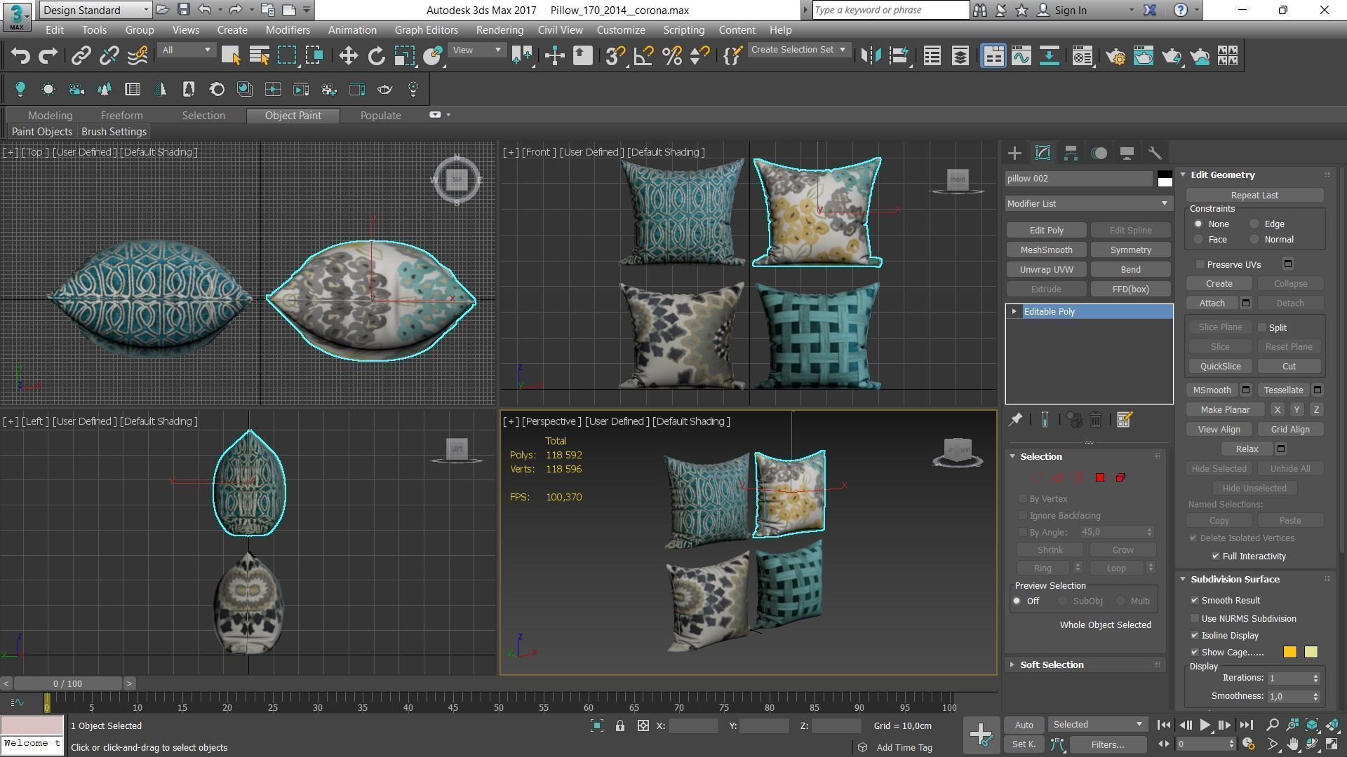 Decorative pillows Houzz set 170 3D model_14