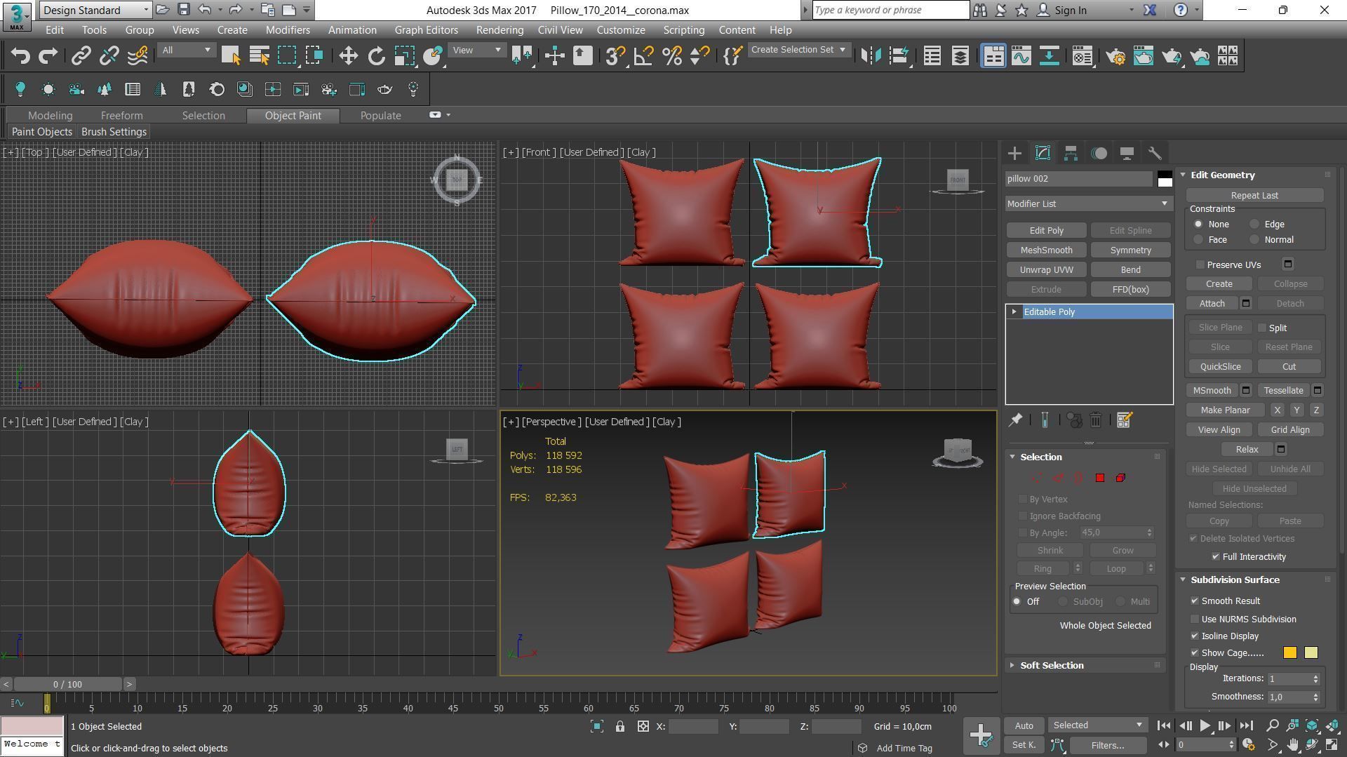 Decorative pillows Houzz set 170 3D model_16