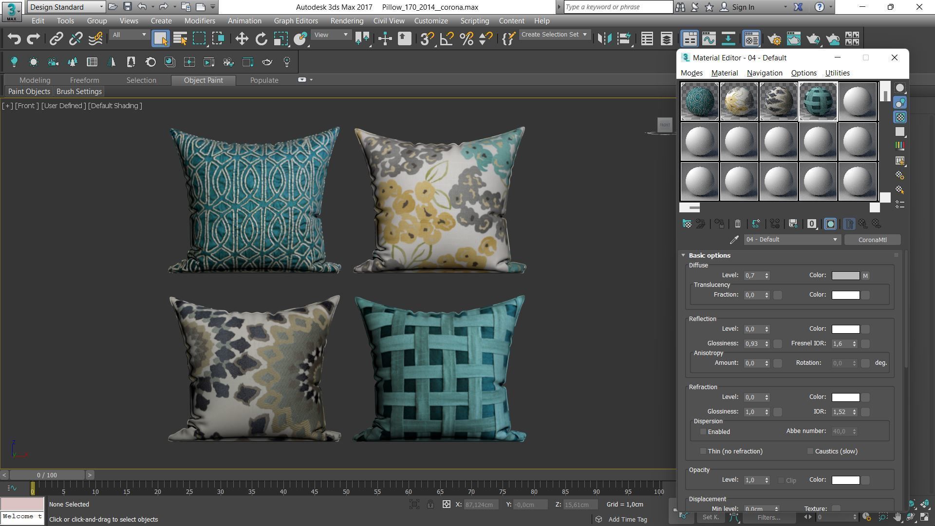 Decorative pillows Houzz set 170 3D model_13