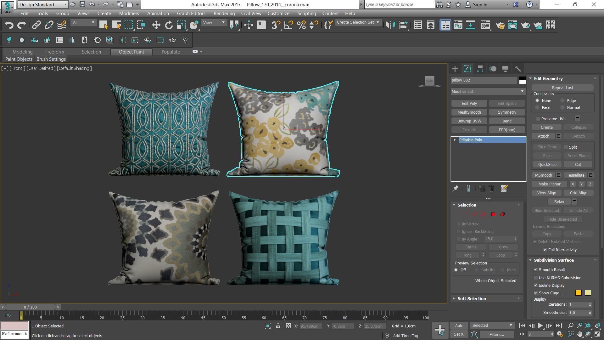 Decorative pillows Houzz set 170 3D model_18