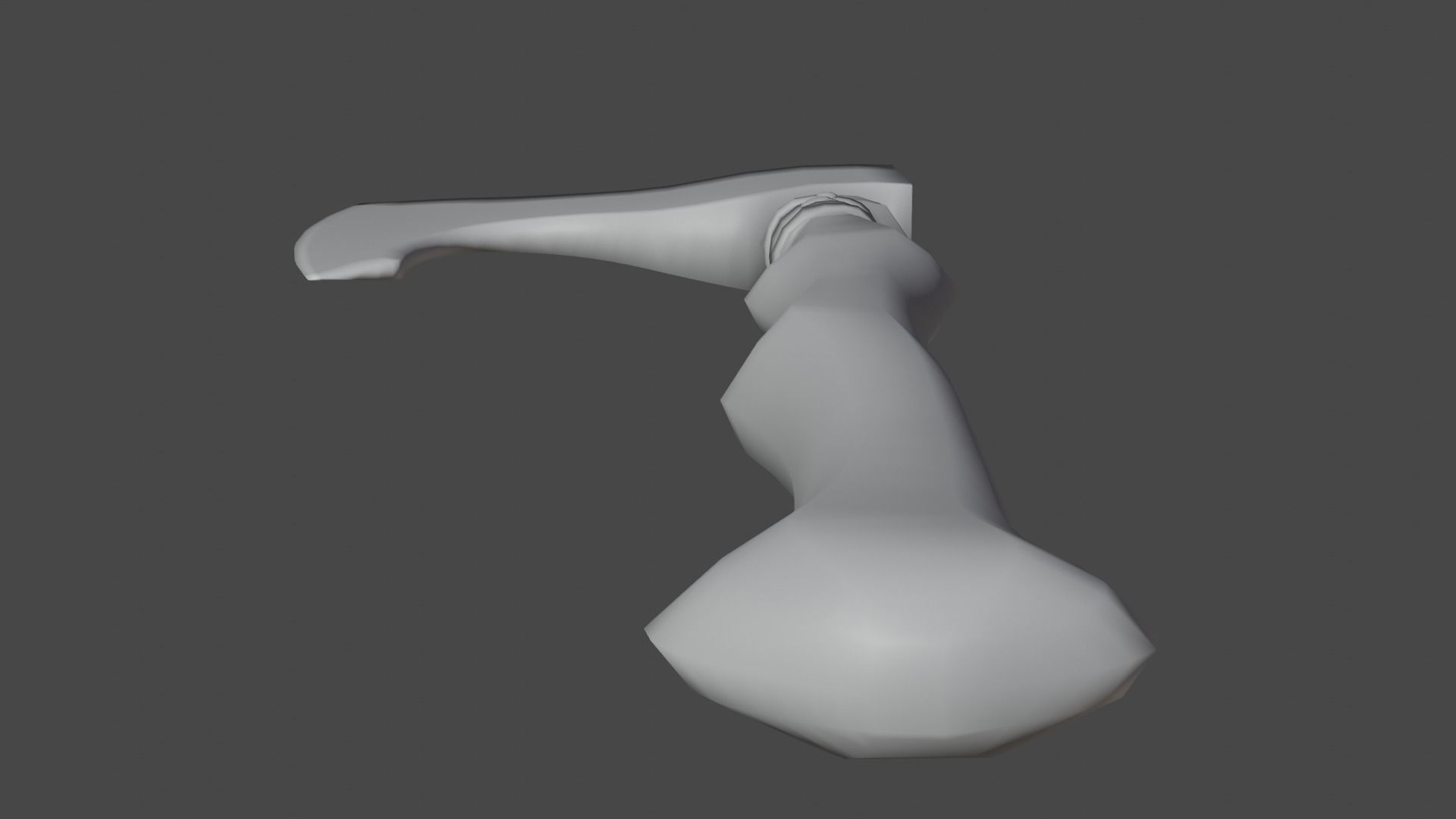 Stylized axe Low-poly 3D model_16