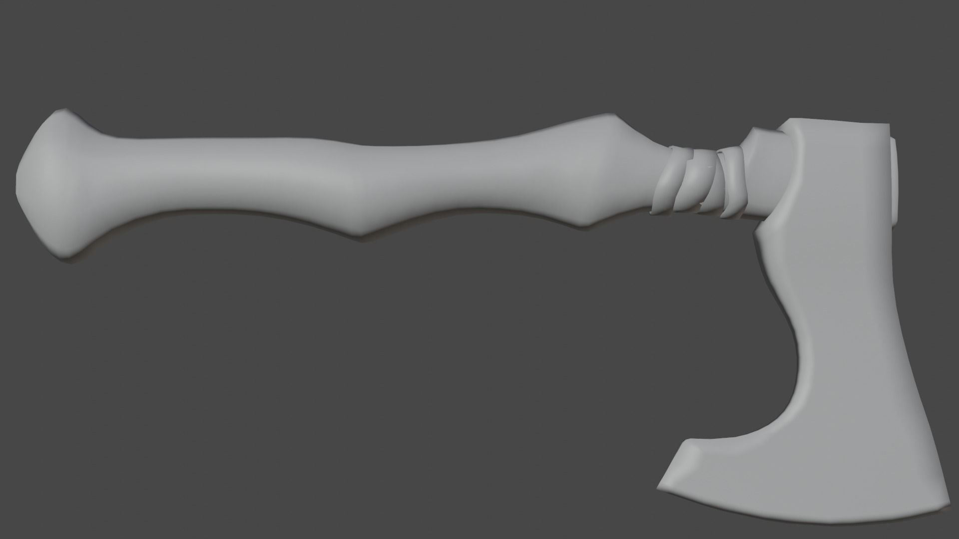 Stylized axe Low-poly 3D model_14
