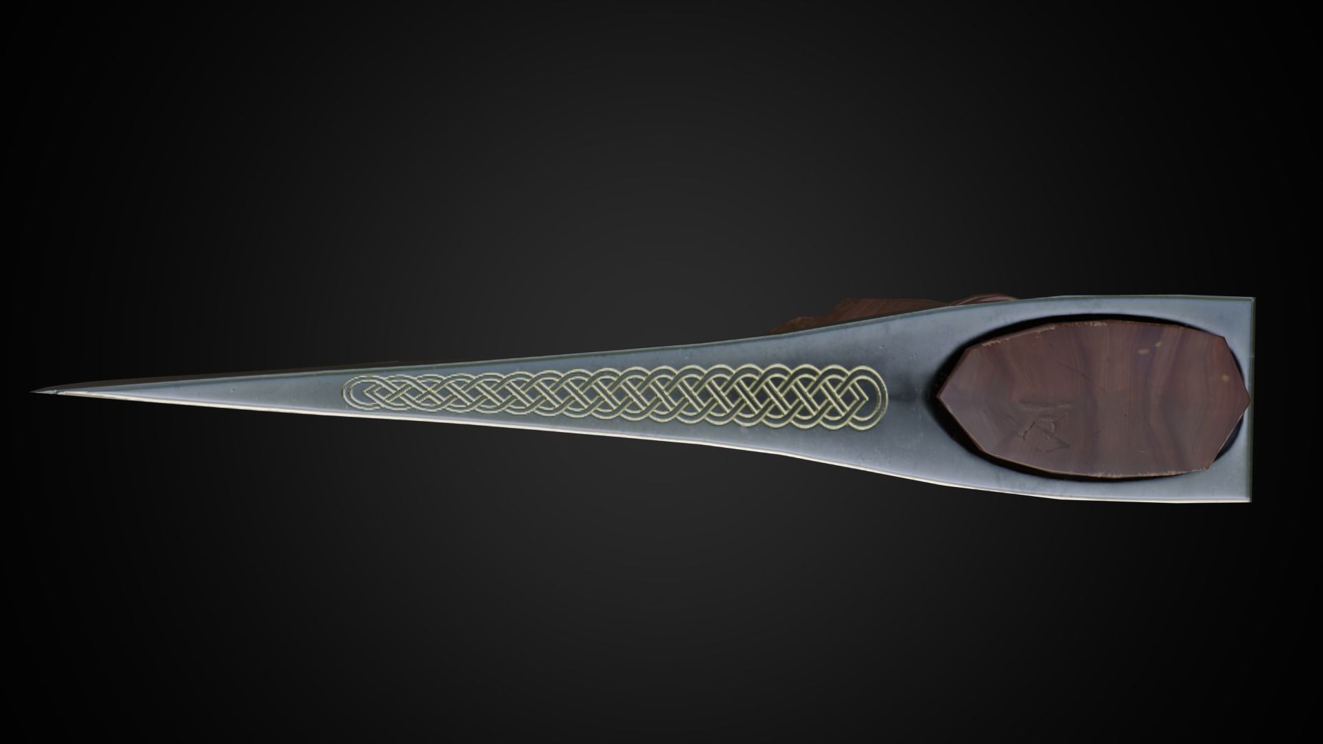 Stylized axe Low-poly 3D model_8