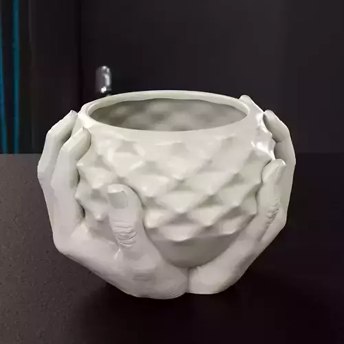 Hand Planter pot with Drainage