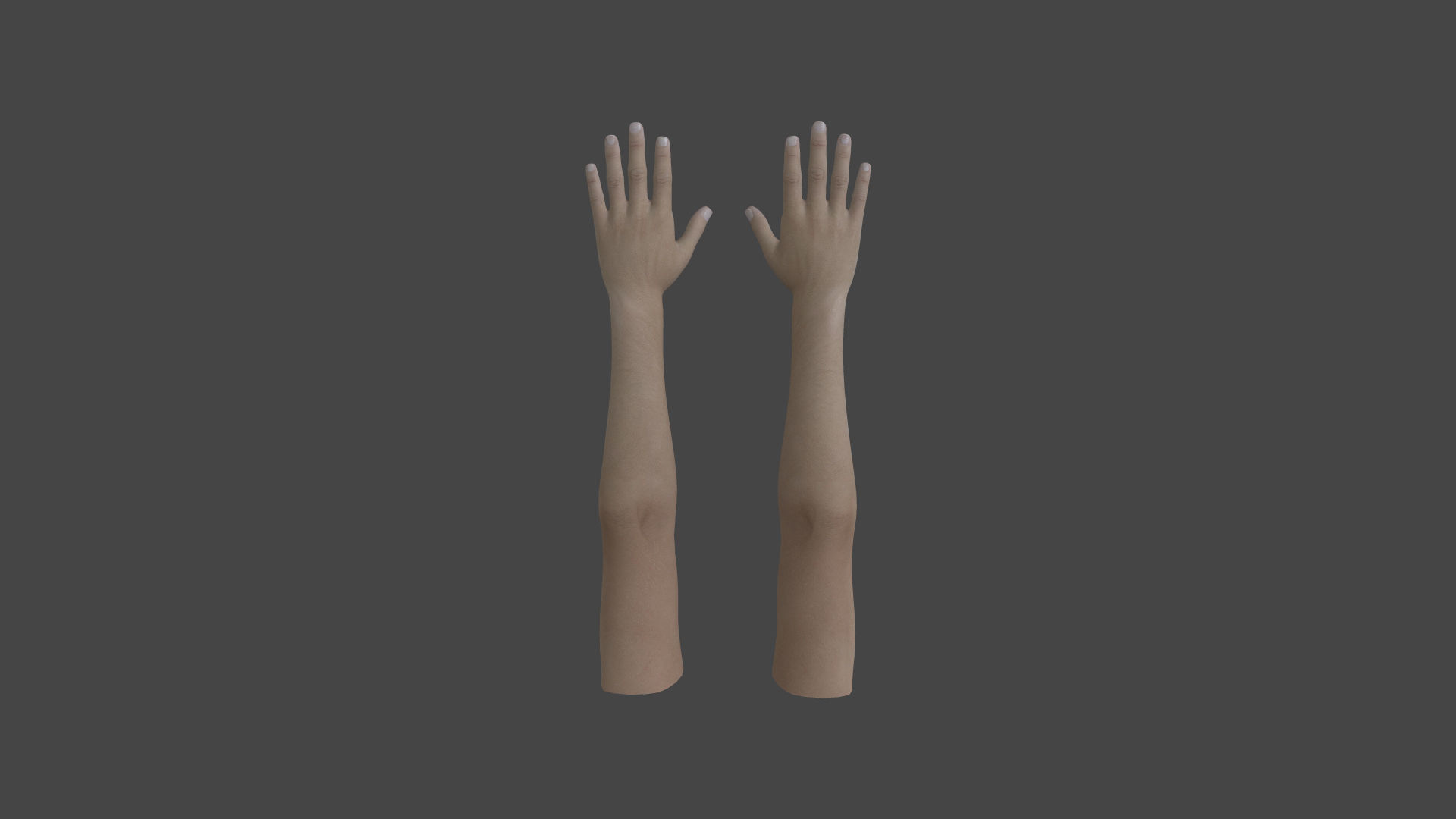 ARMS-003 Rigged Arms Low-poly 3D model_4