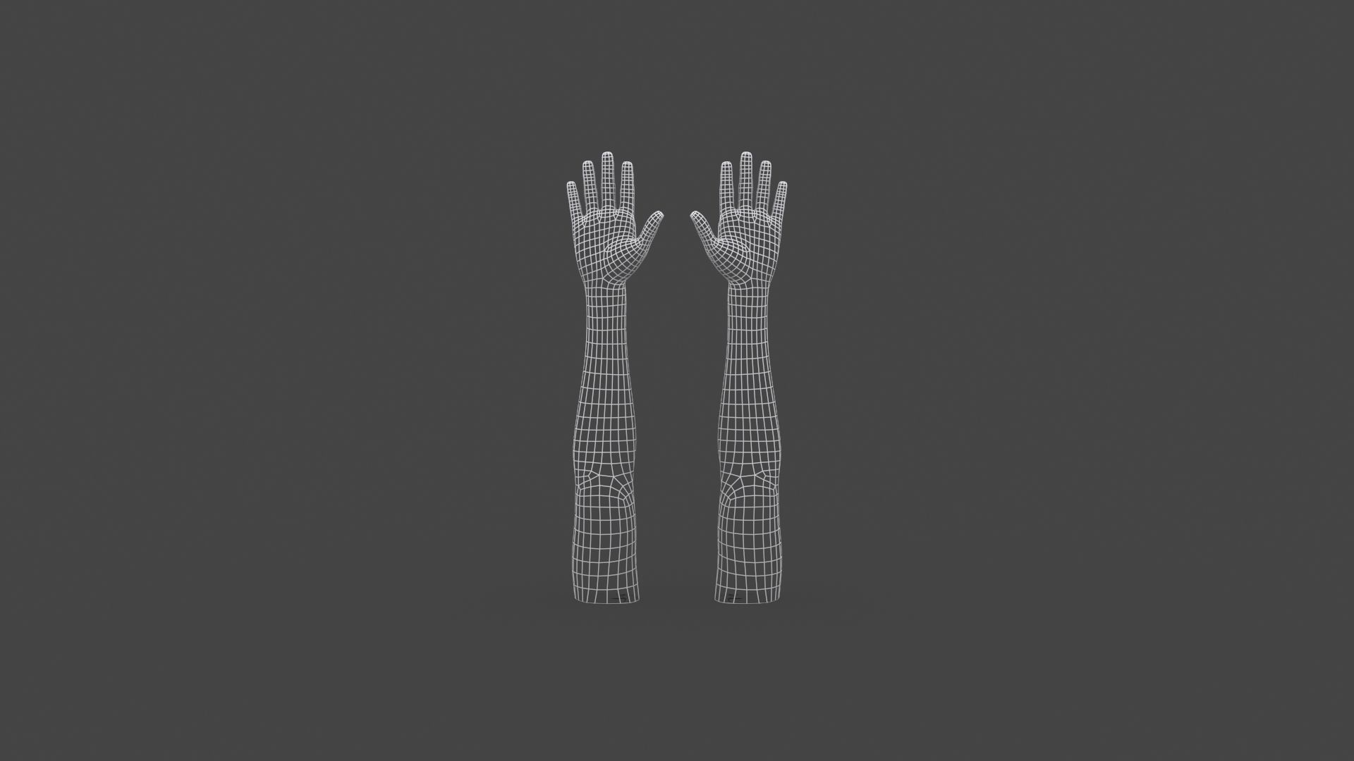 ARMS-003 Rigged Arms Low-poly 3D model_8