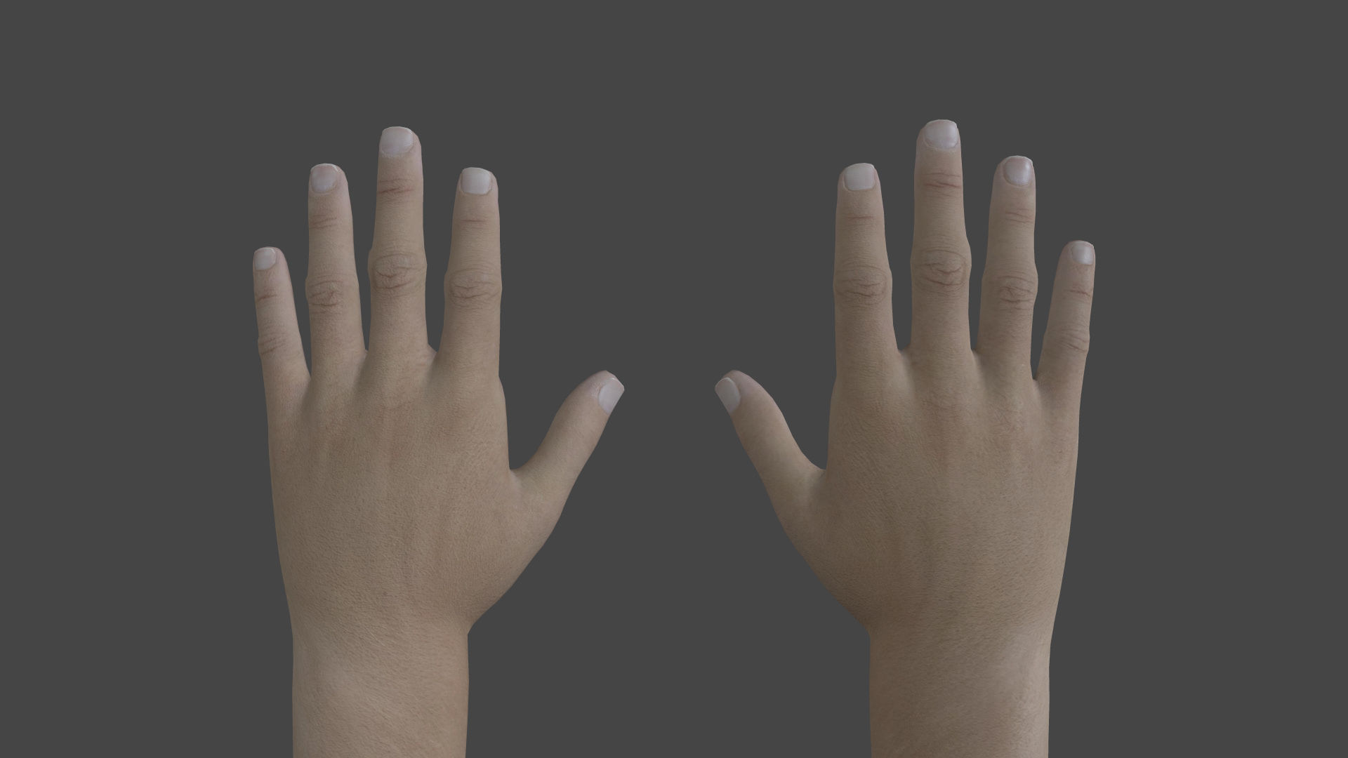 ARMS-003 Rigged Arms Low-poly 3D model_2