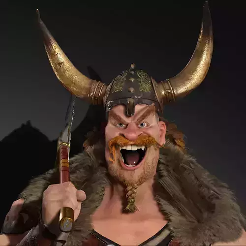 Viking man High quality character full Rigged and Animated  3D model