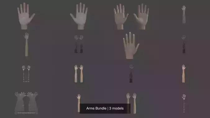 Arms Bundle 3D Model Collection
