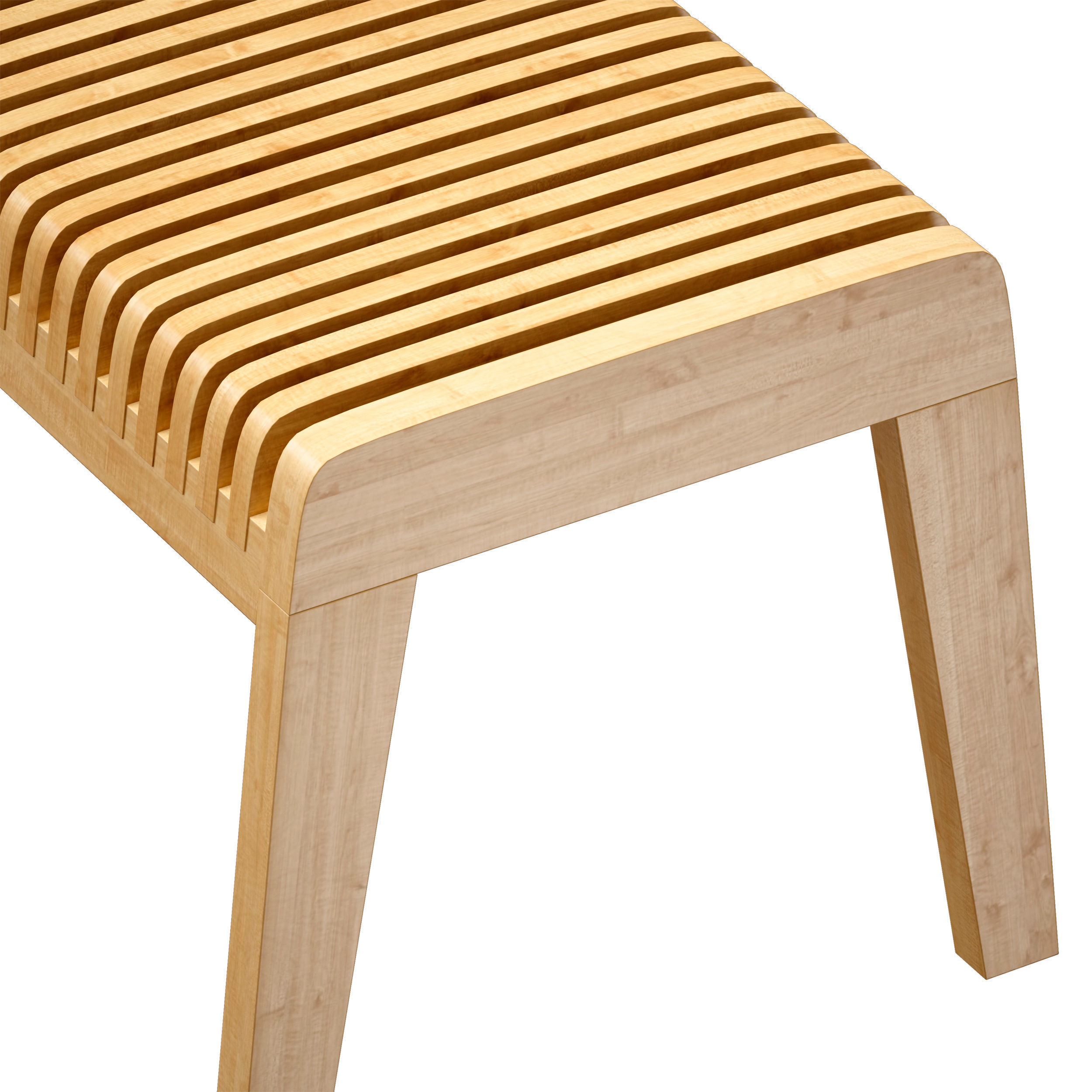 Parametric wooden bench 3D model_9