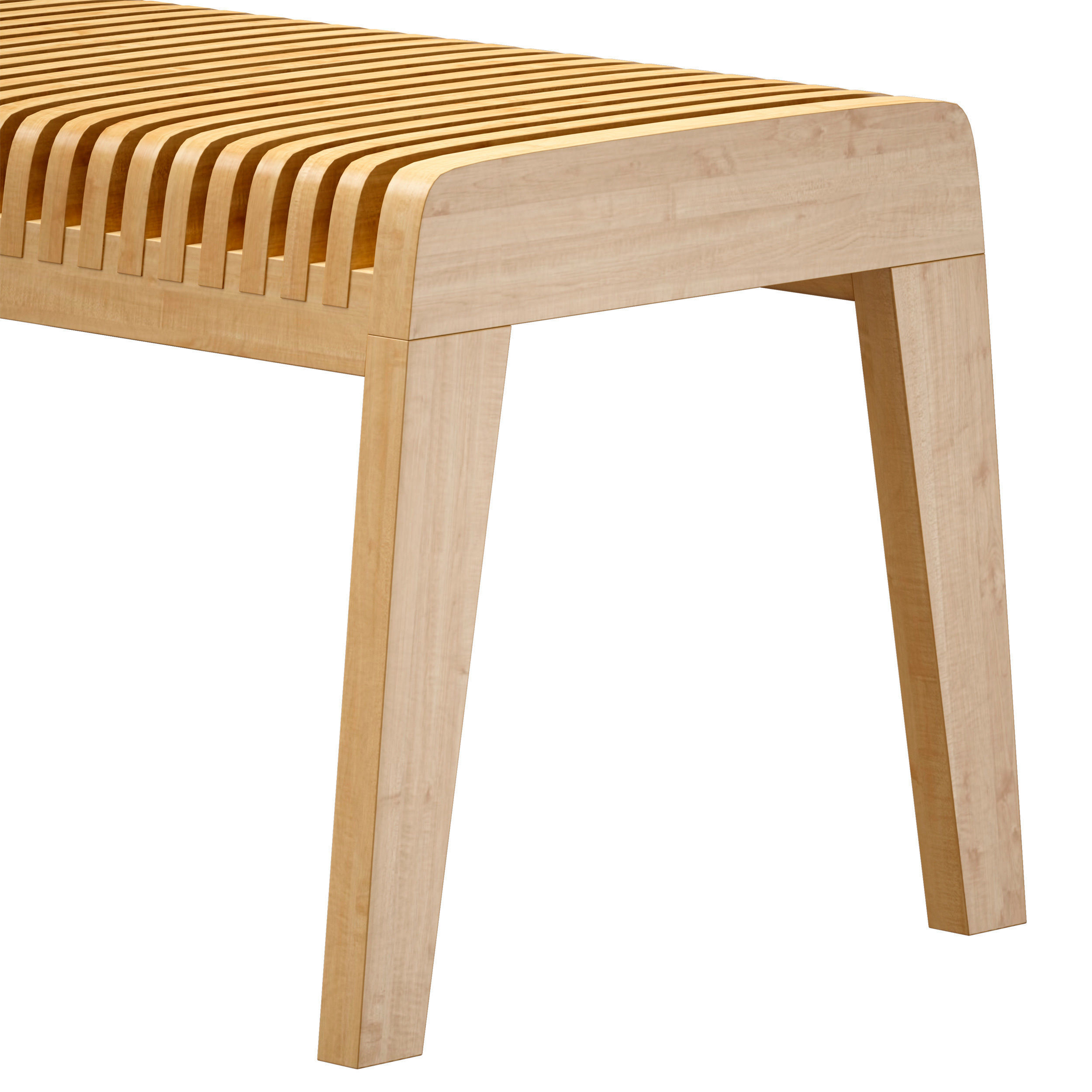 Parametric wooden bench 3D model_8