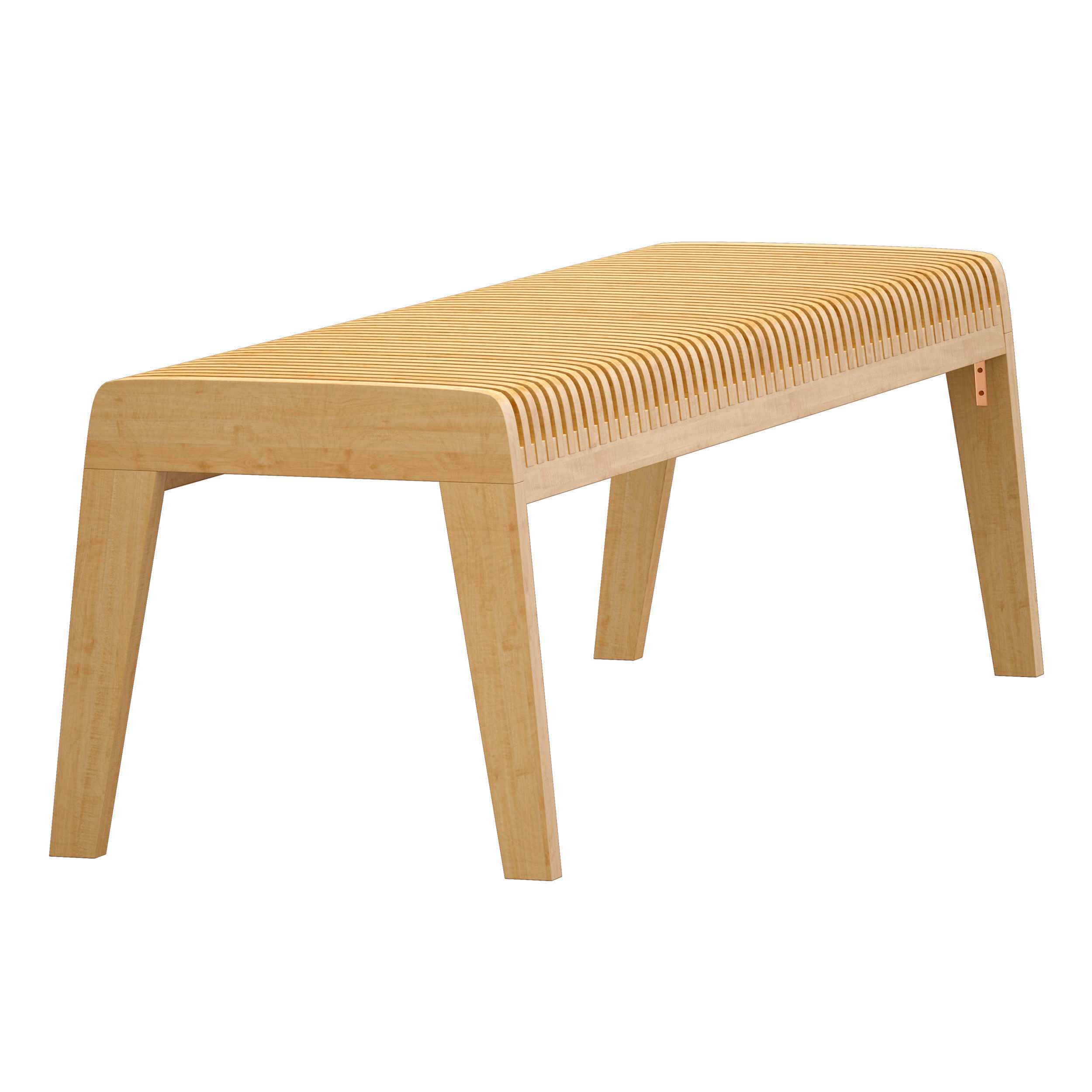 Parametric wooden bench 3D model_4