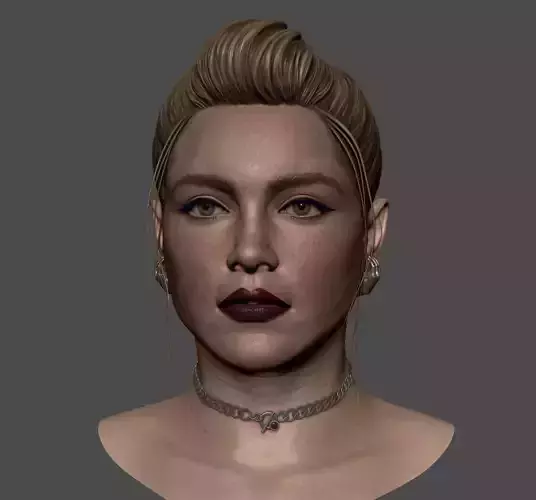 Florence Pugh Head 3D model