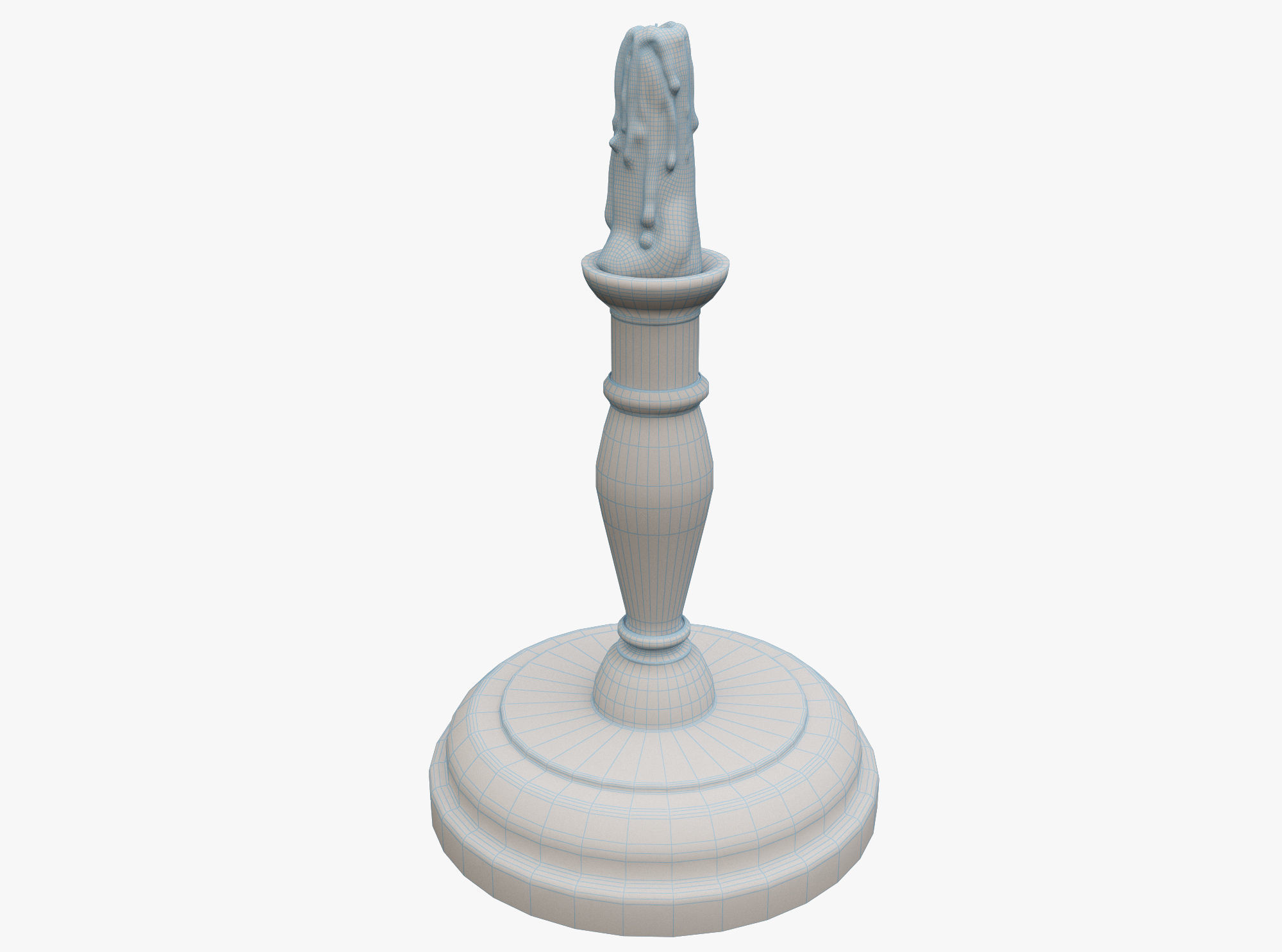 Candle Holder  Low-poly 3D model_3