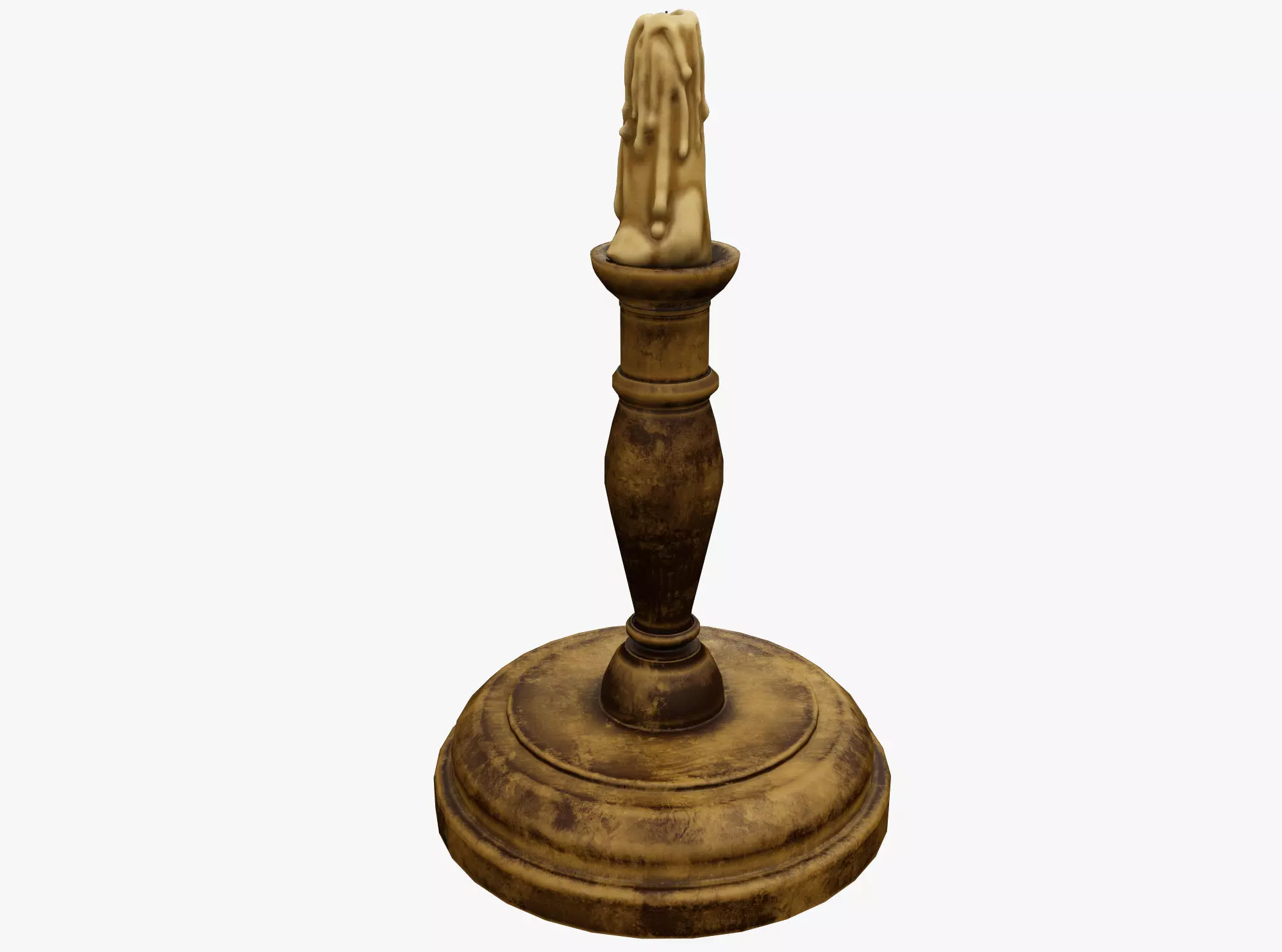 Candle Holder  Low-poly 3D model_0