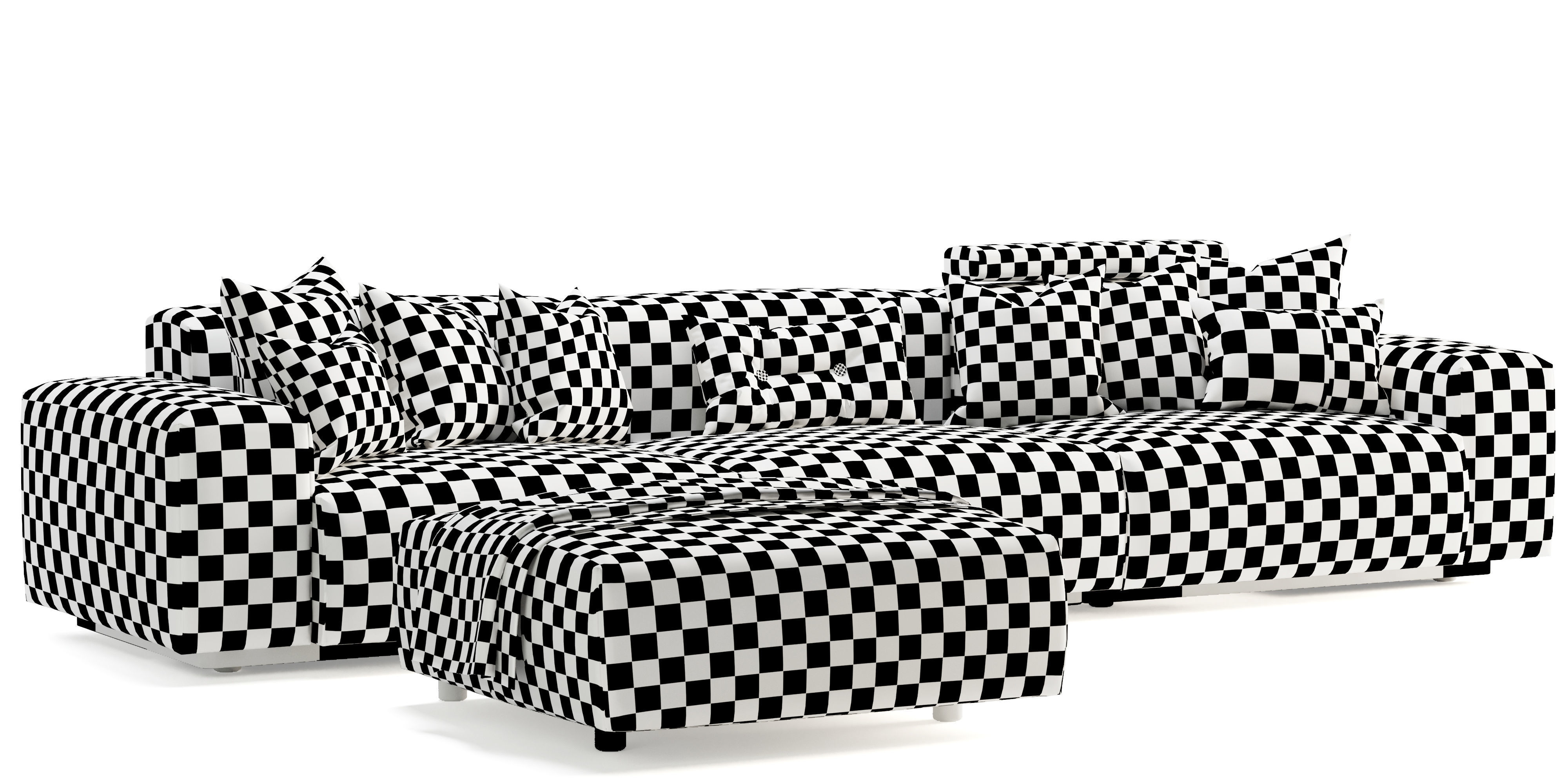 Vitra Soft Modular Sofa Three-Seater 3D model_10